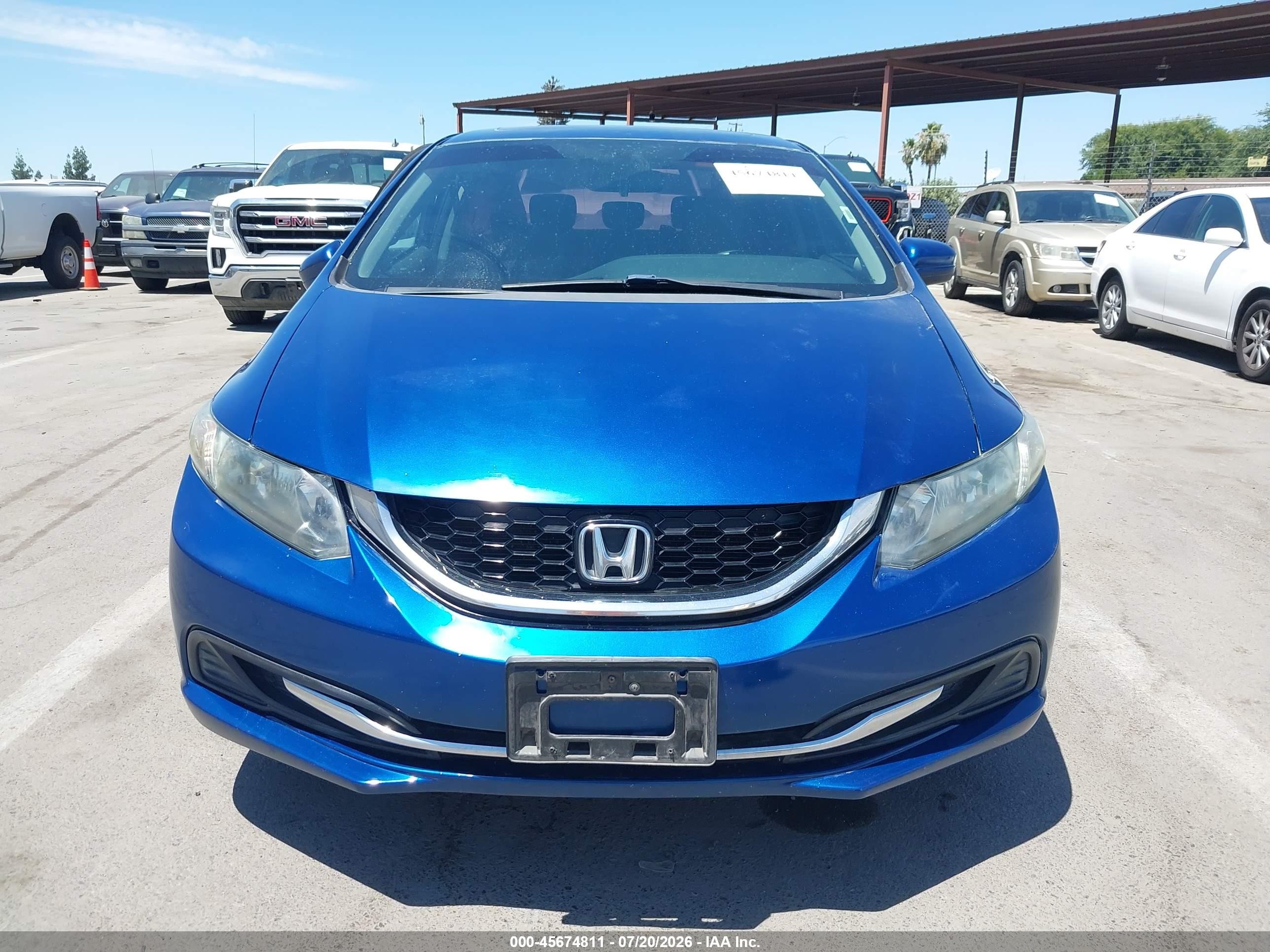 2014 Honda Civic Ex Blue vin: 19XFB2F87EE255501