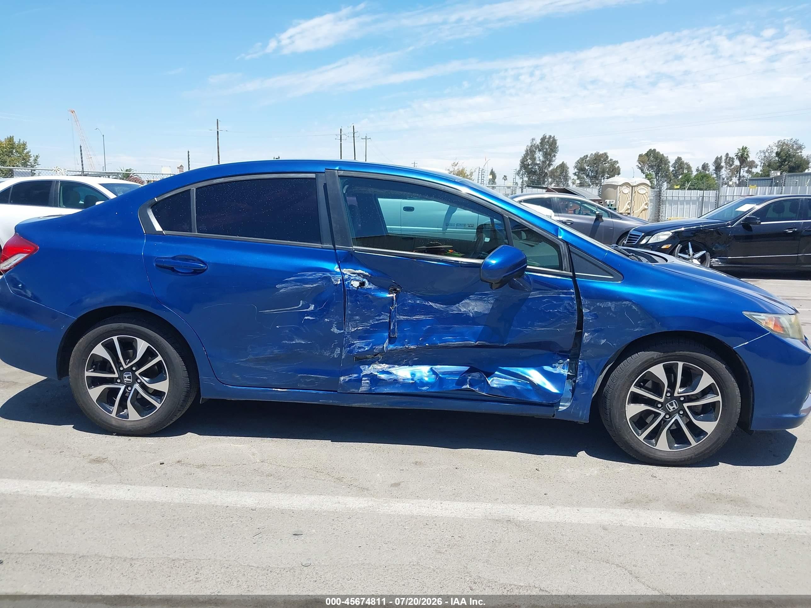 2014 Honda Civic Ex Blue vin: 19XFB2F87EE255501