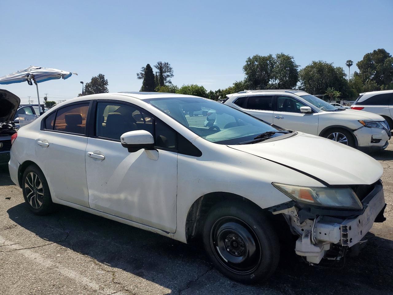 2014 Honda Civic White vin: 19XFB2F87EE258656