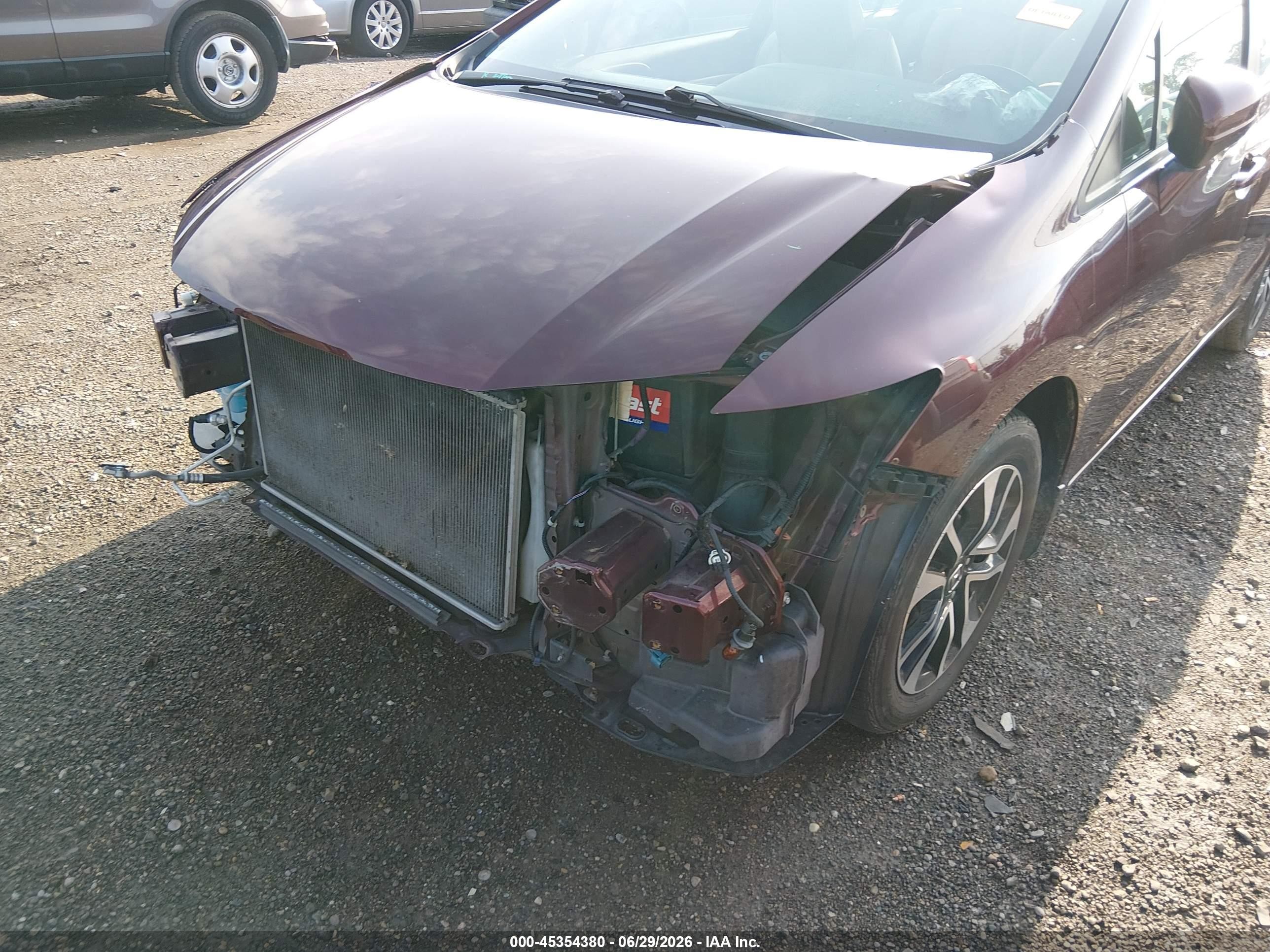 2015 Honda Civic Ex Burgundy vin: 19XFB2F87FE030027