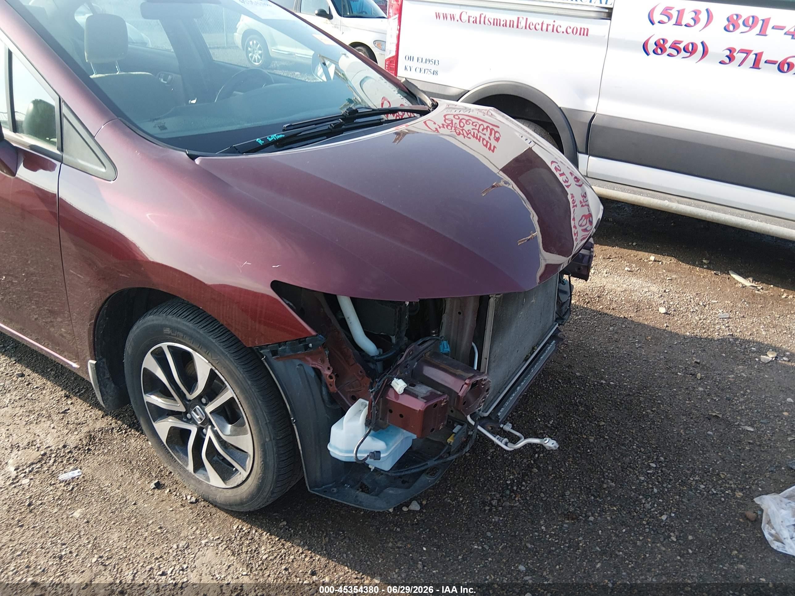 2015 Honda Civic Ex Burgundy vin: 19XFB2F87FE030027
