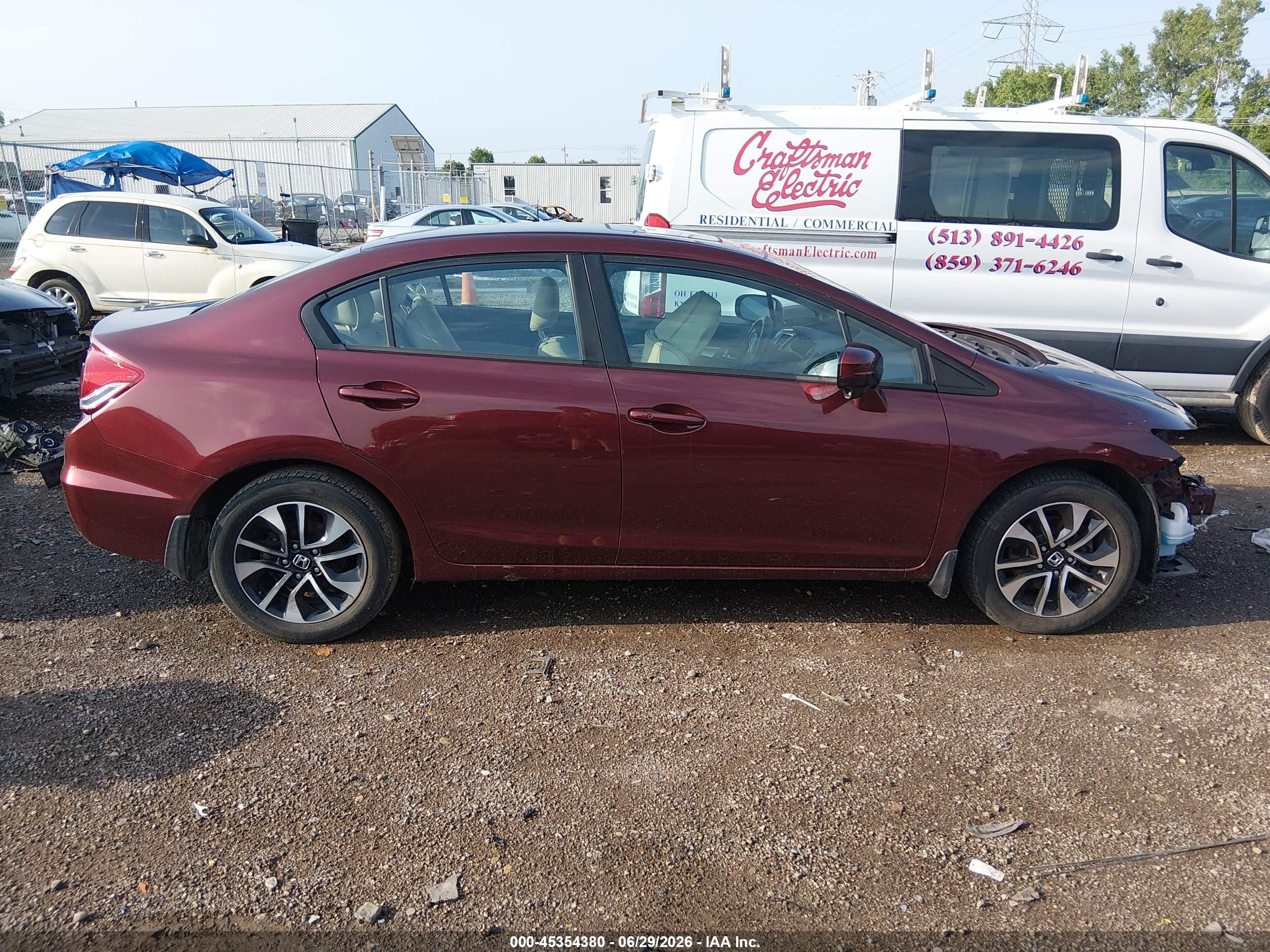 2015 Honda Civic Ex Burgundy vin: 19XFB2F87FE030027