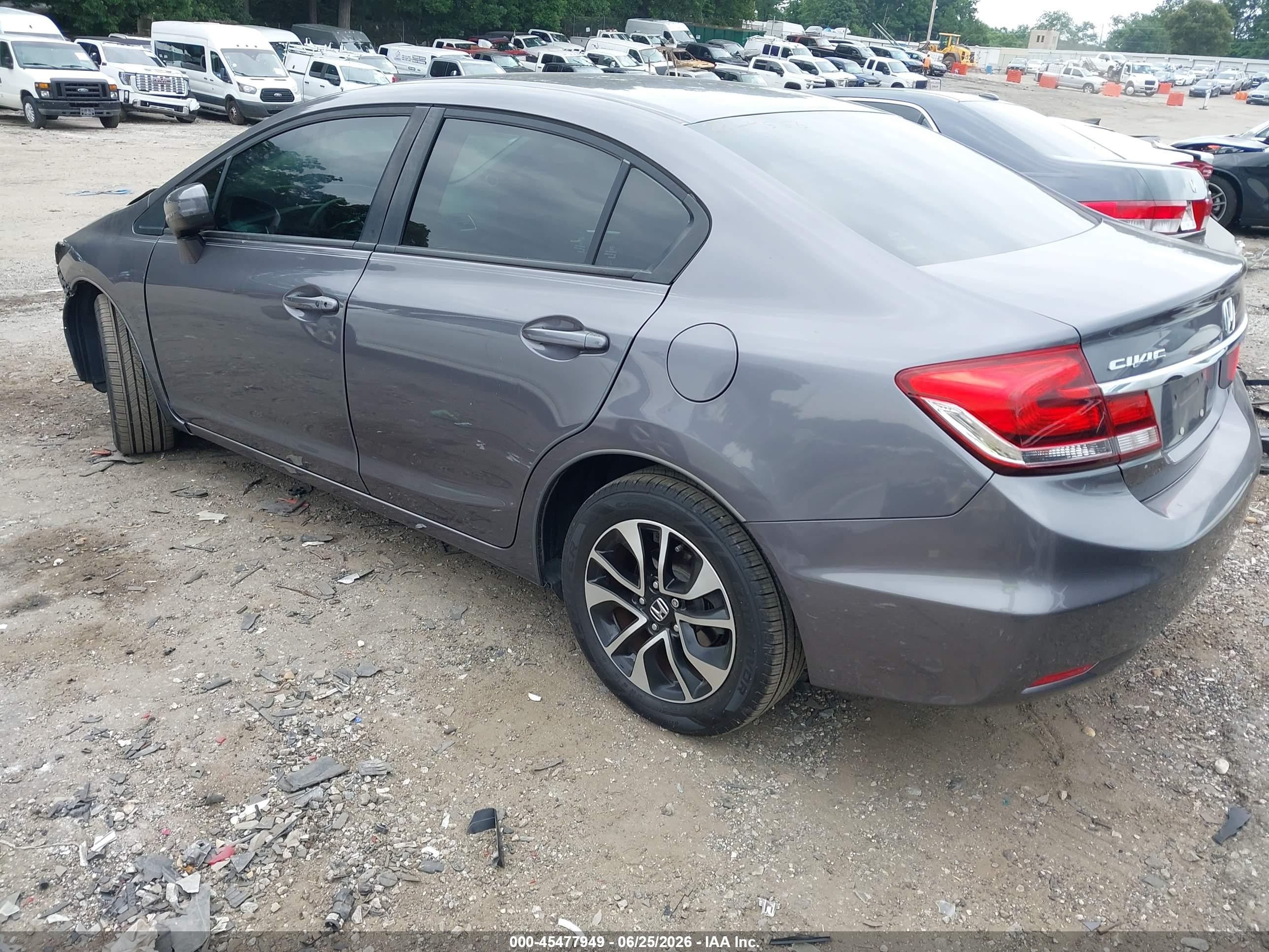 2015 Honda Civic Ex Gray vin: 19XFB2F87FE033820