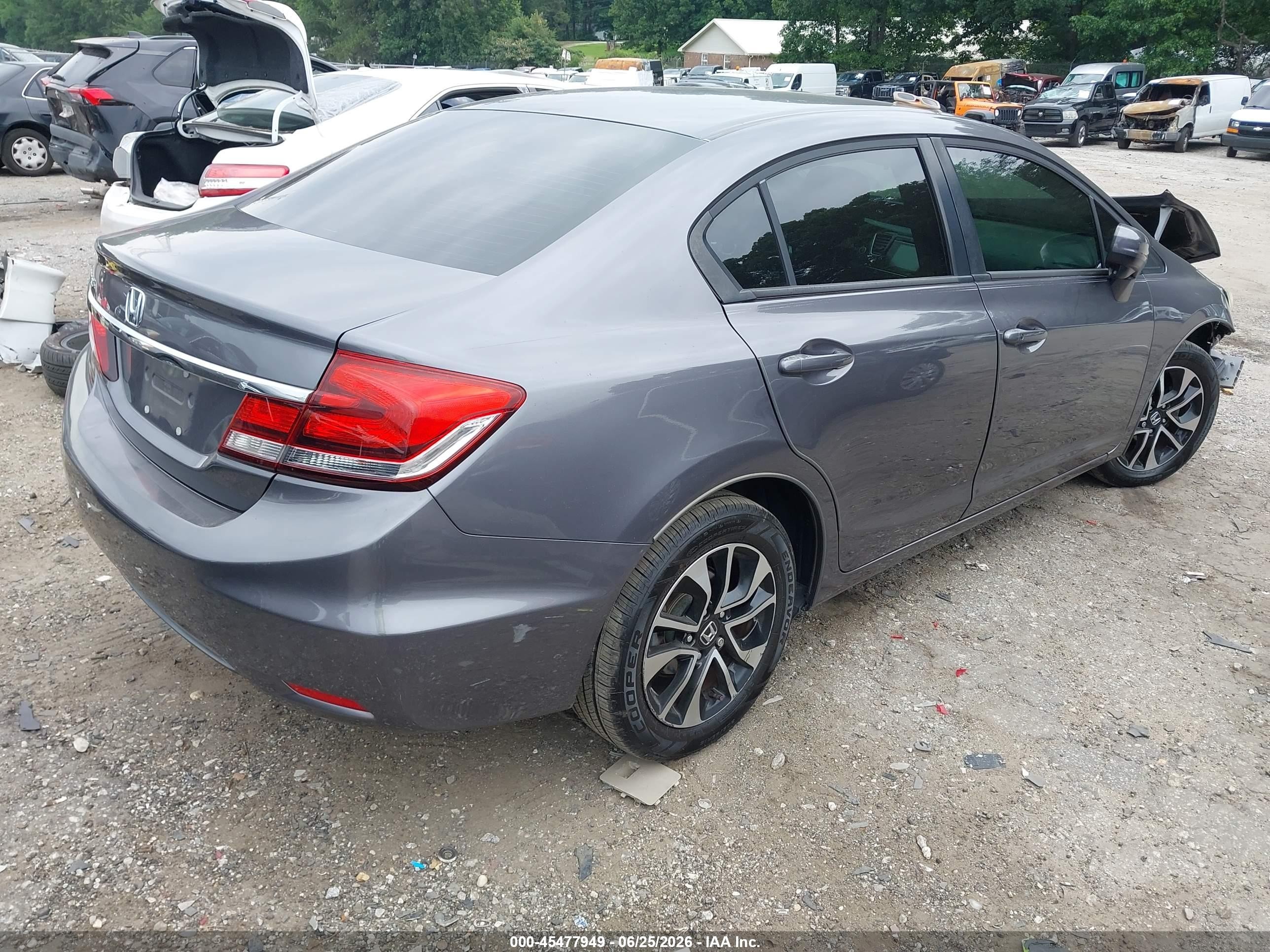 2015 Honda Civic Ex Gray vin: 19XFB2F87FE033820