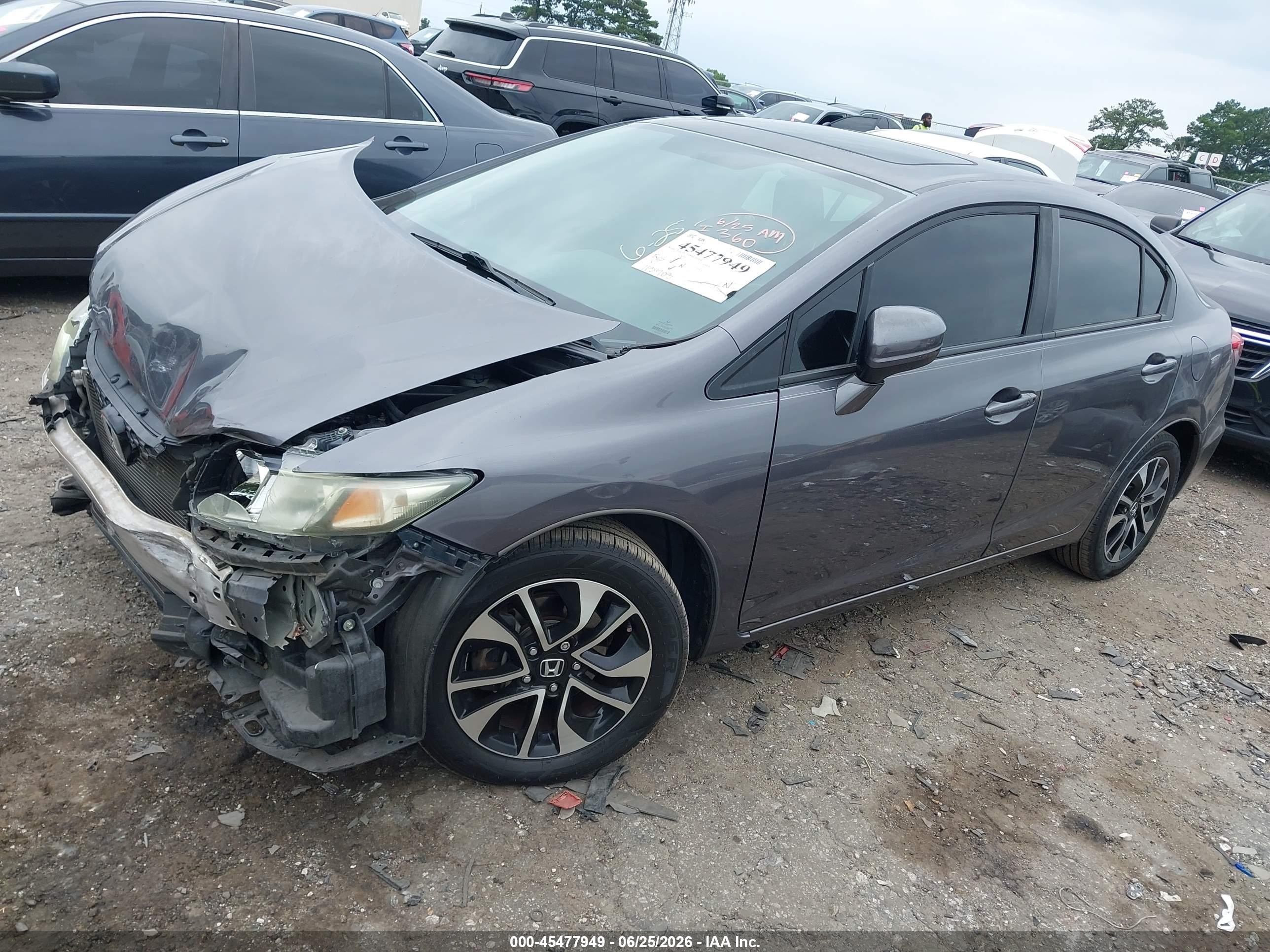 2015 Honda Civic Ex Gray vin: 19XFB2F87FE033820