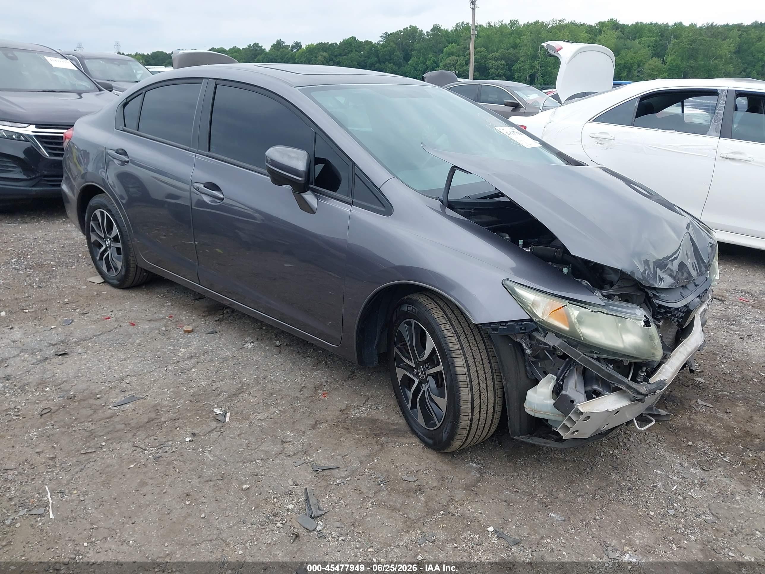 2015 Honda Civic Ex Gray vin: 19XFB2F87FE033820