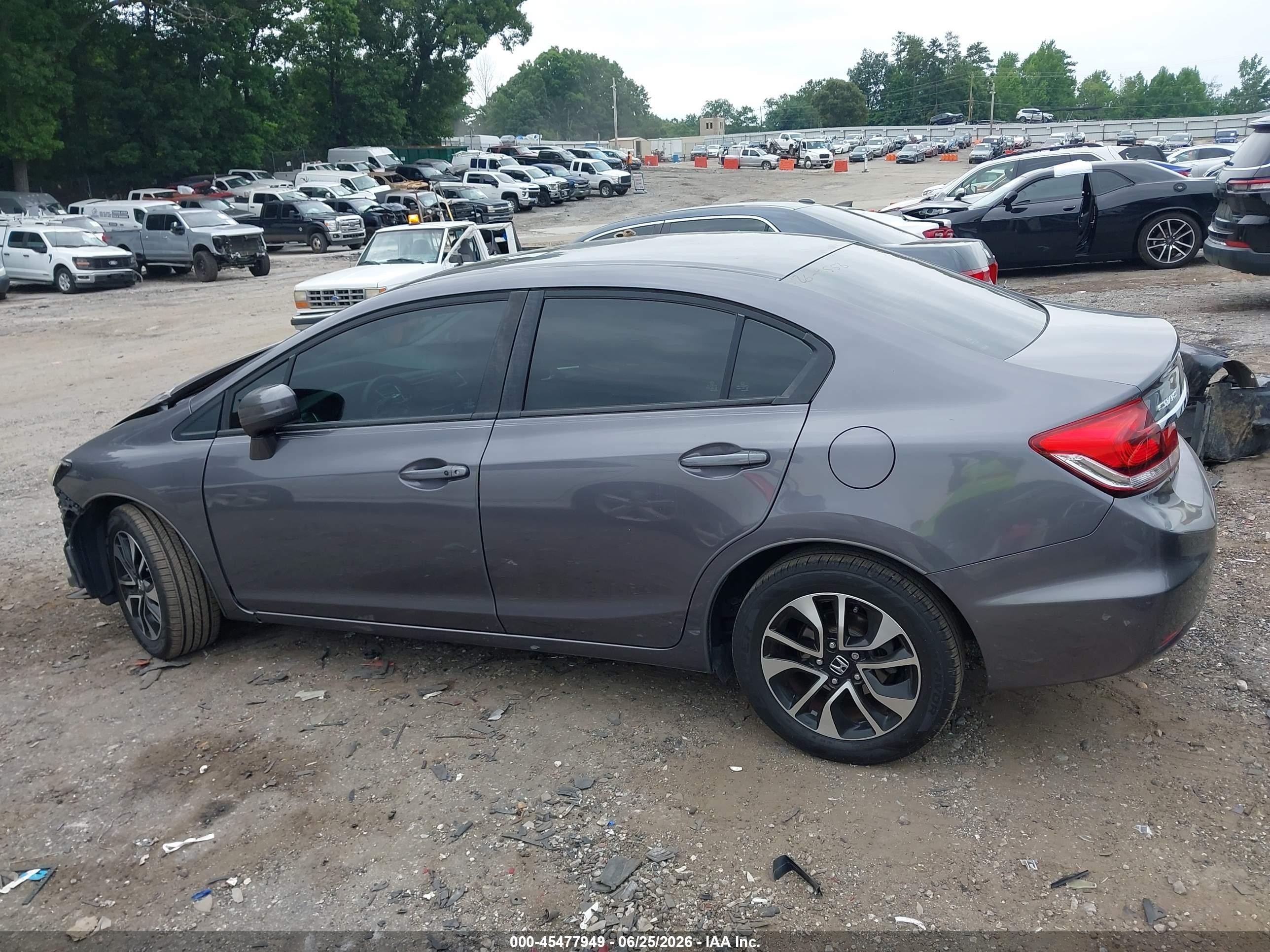 2015 Honda Civic Ex Gray vin: 19XFB2F87FE033820
