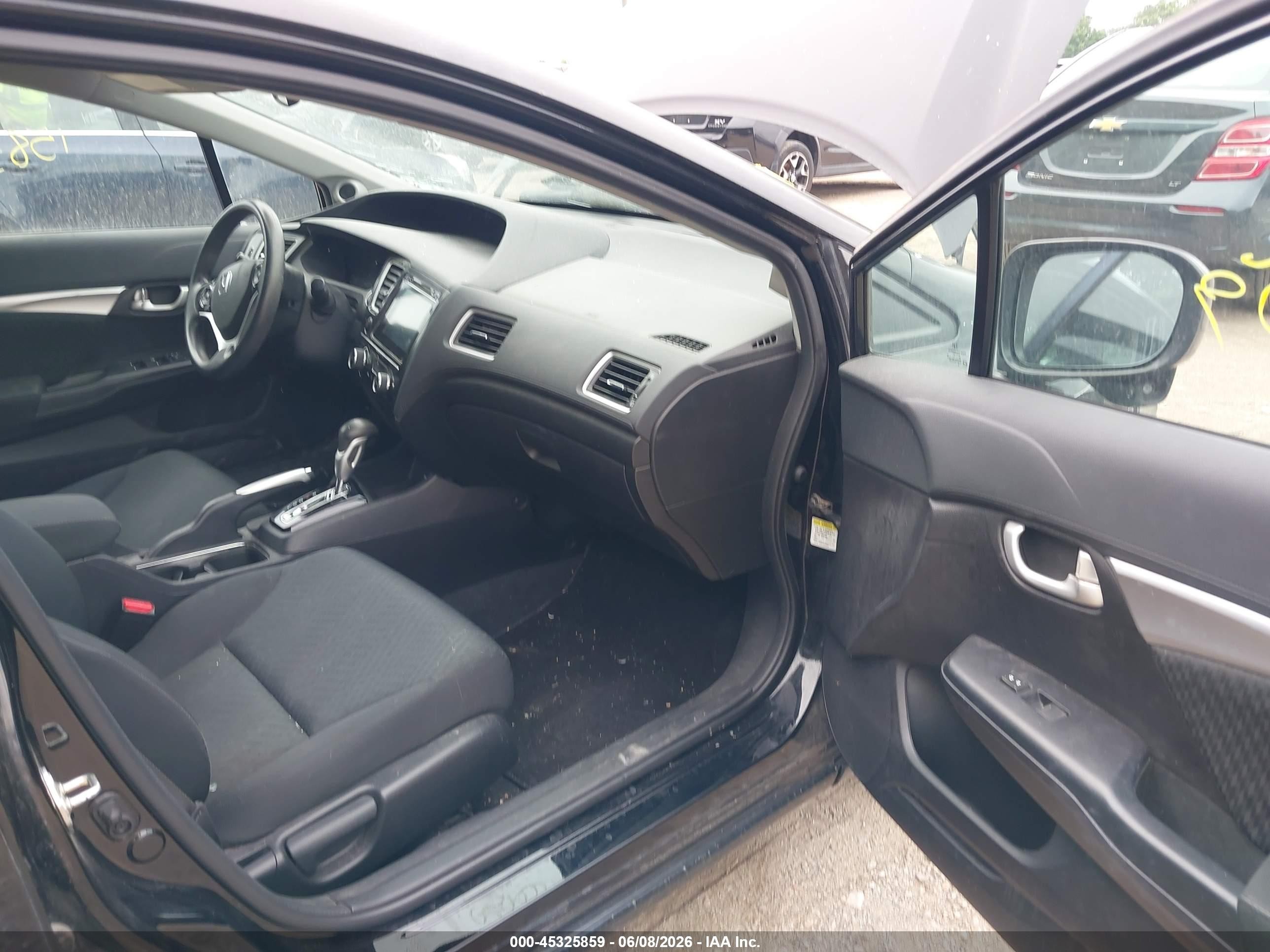 2015 Honda Civic Ex Черный vin: 19XFB2F87FE052125