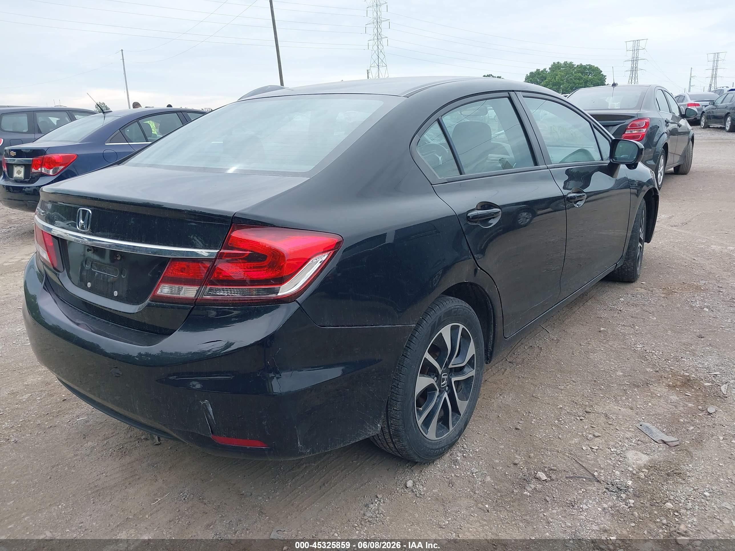 2015 Honda Civic Ex Черный vin: 19XFB2F87FE052125