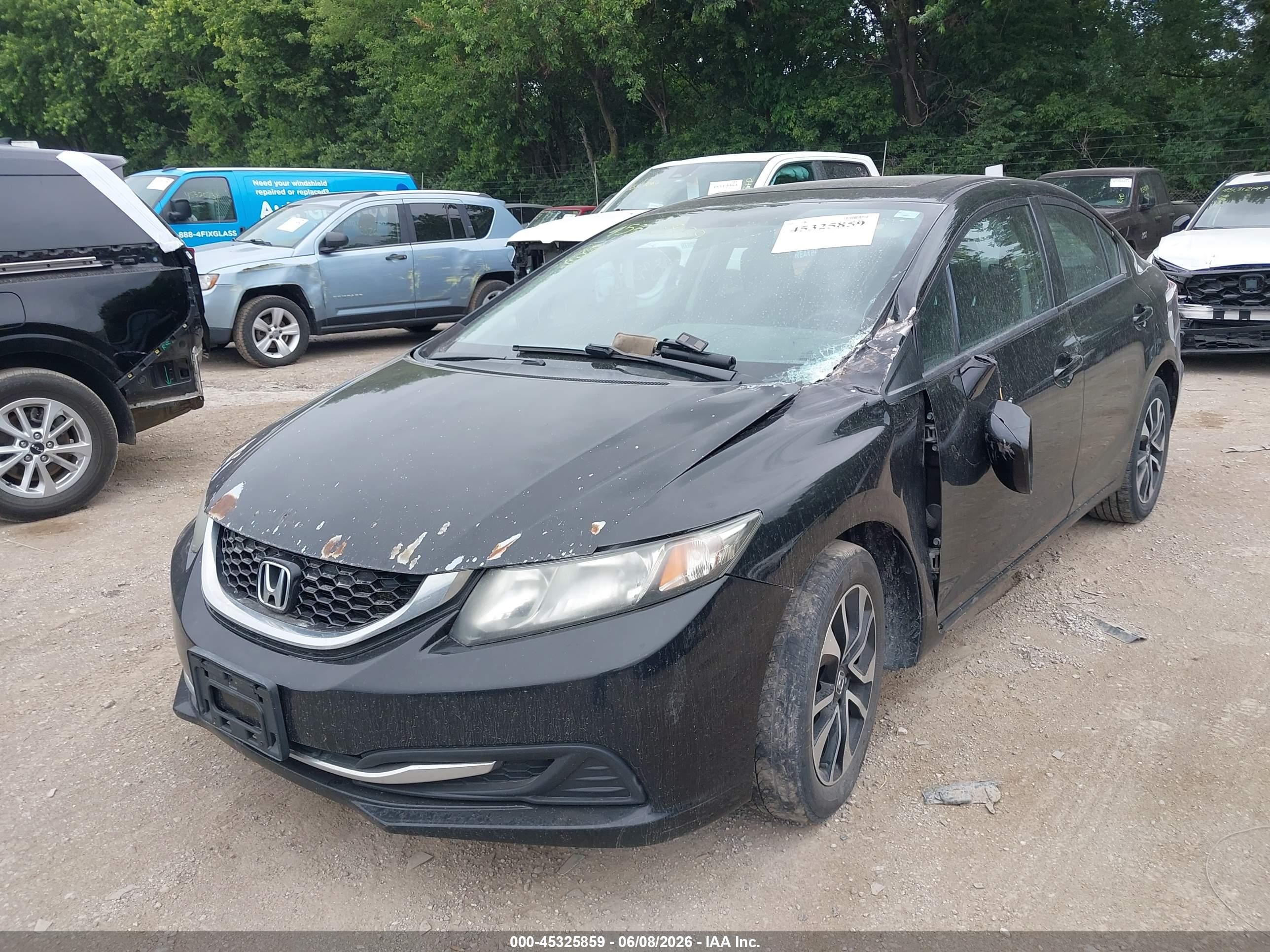 2015 Honda Civic Ex Черный vin: 19XFB2F87FE052125