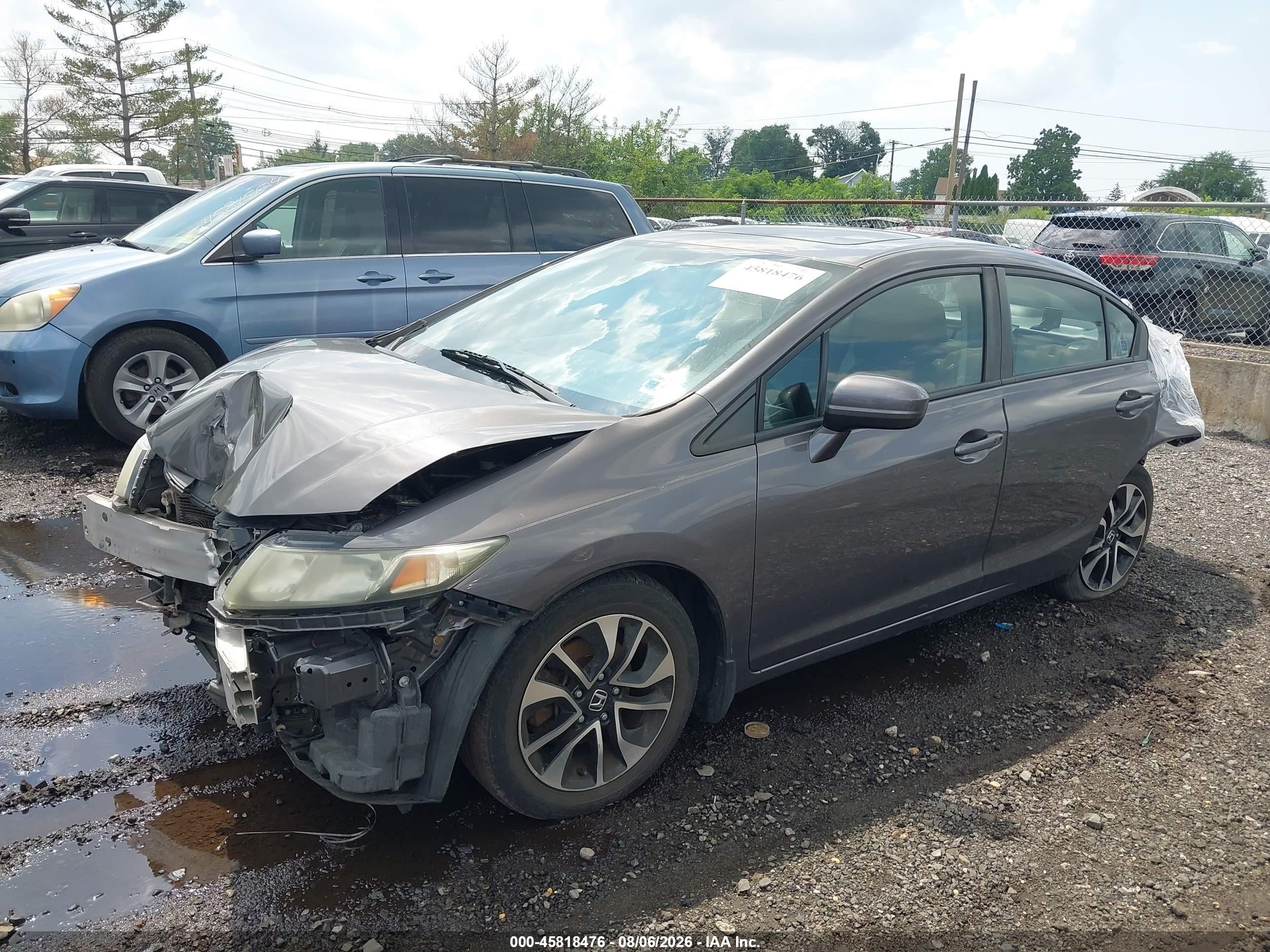 2015 Honda Civic Ex Gray vin: 19XFB2F87FE055283