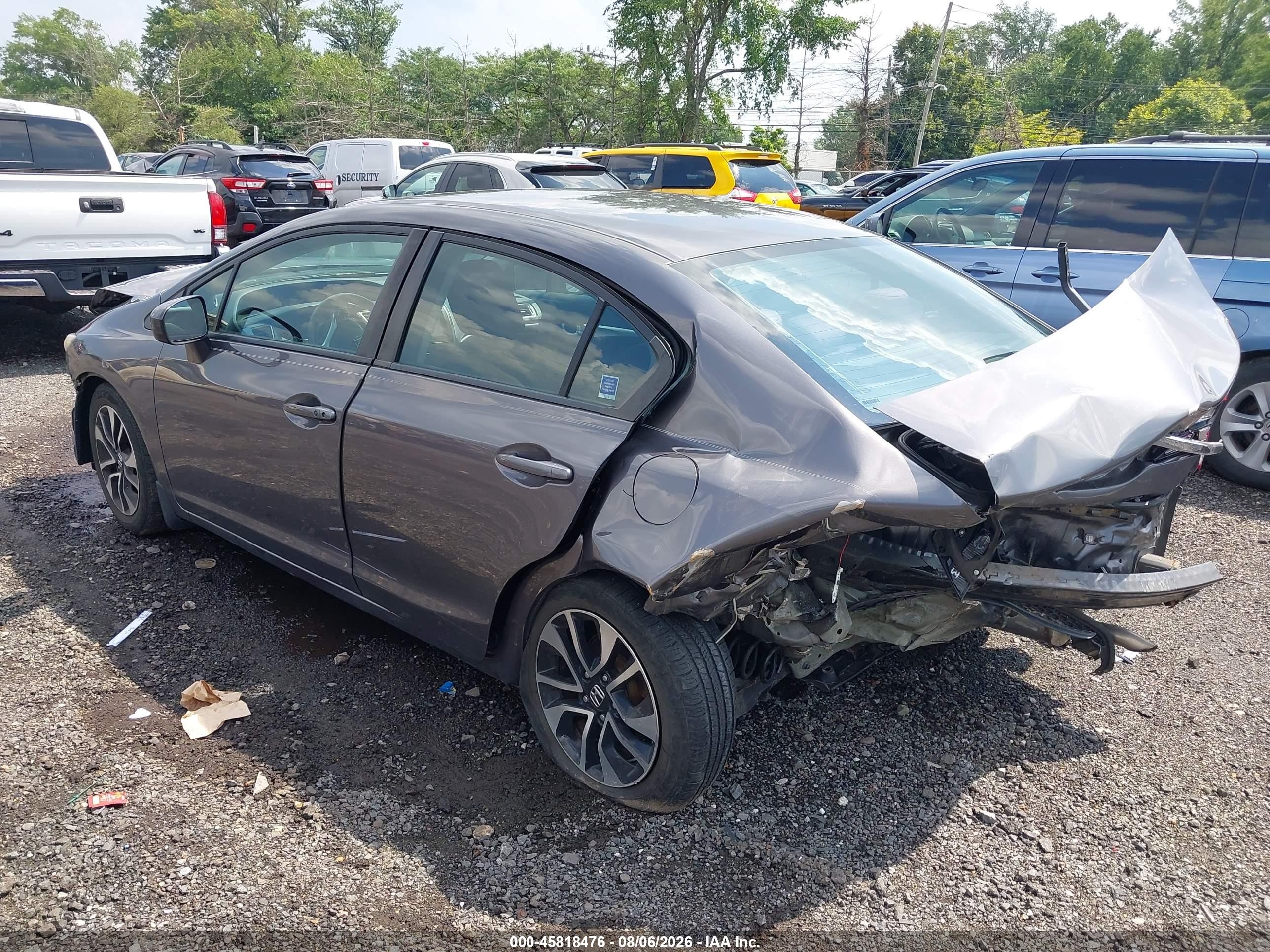 2015 Honda Civic Ex Gray vin: 19XFB2F87FE055283