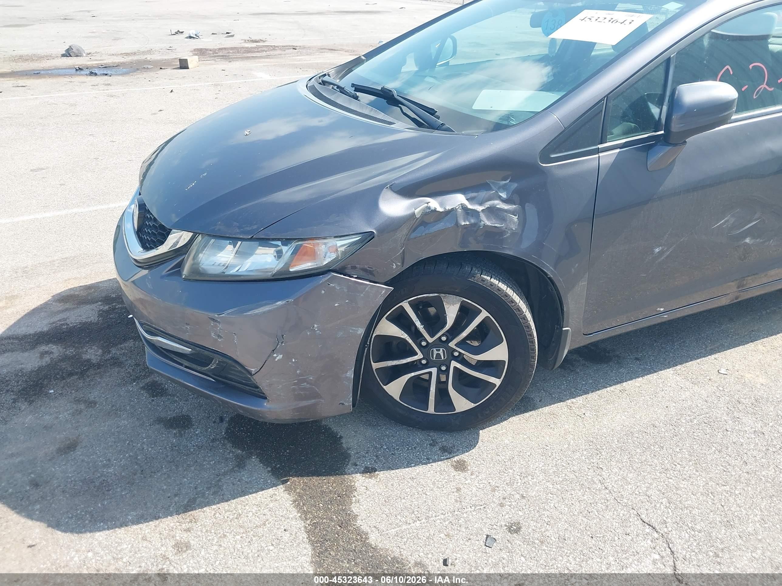 2015 Honda Civic Ex Gray vin: 19XFB2F87FE067045