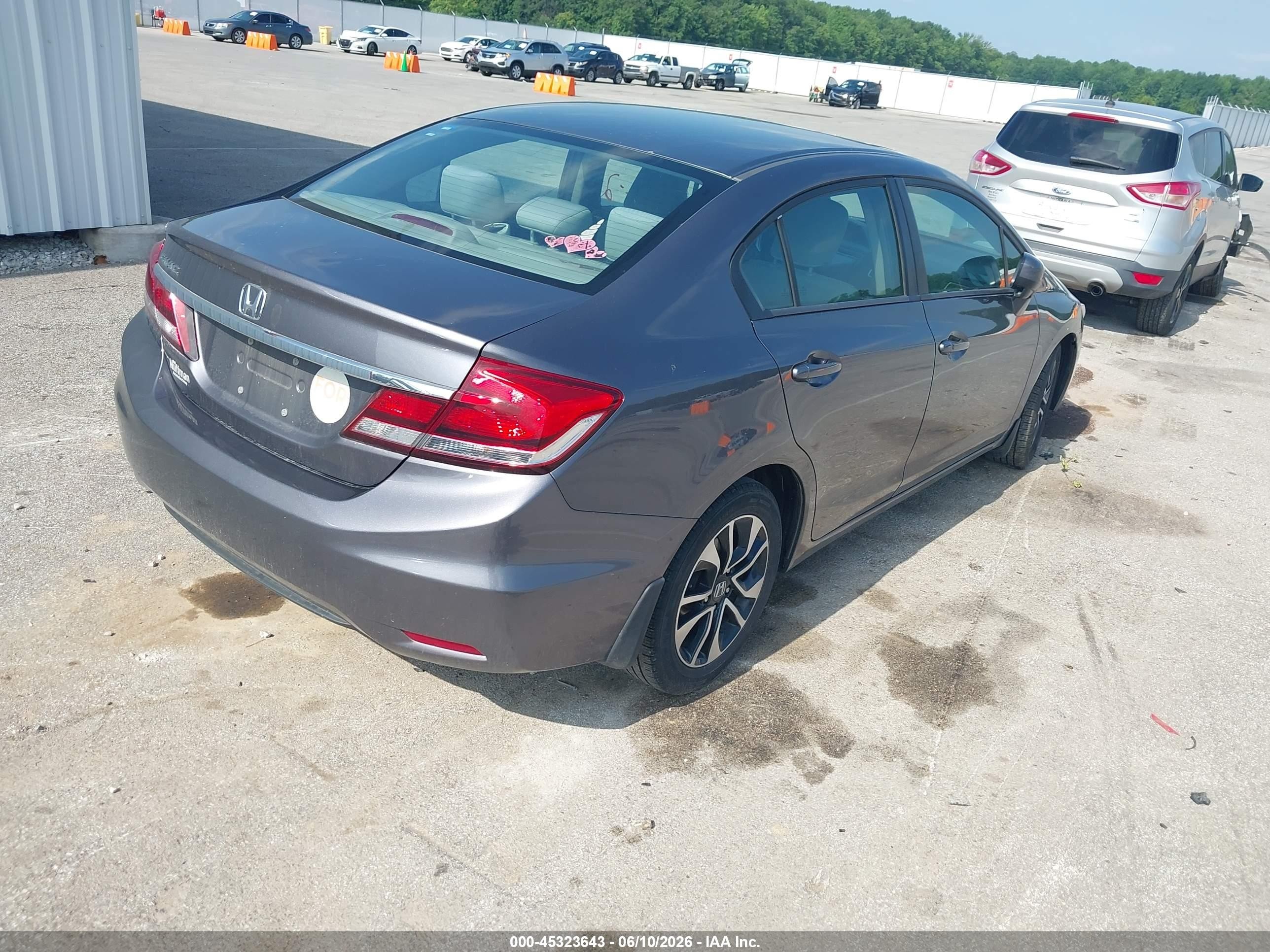 2015 Honda Civic Ex Gray vin: 19XFB2F87FE067045