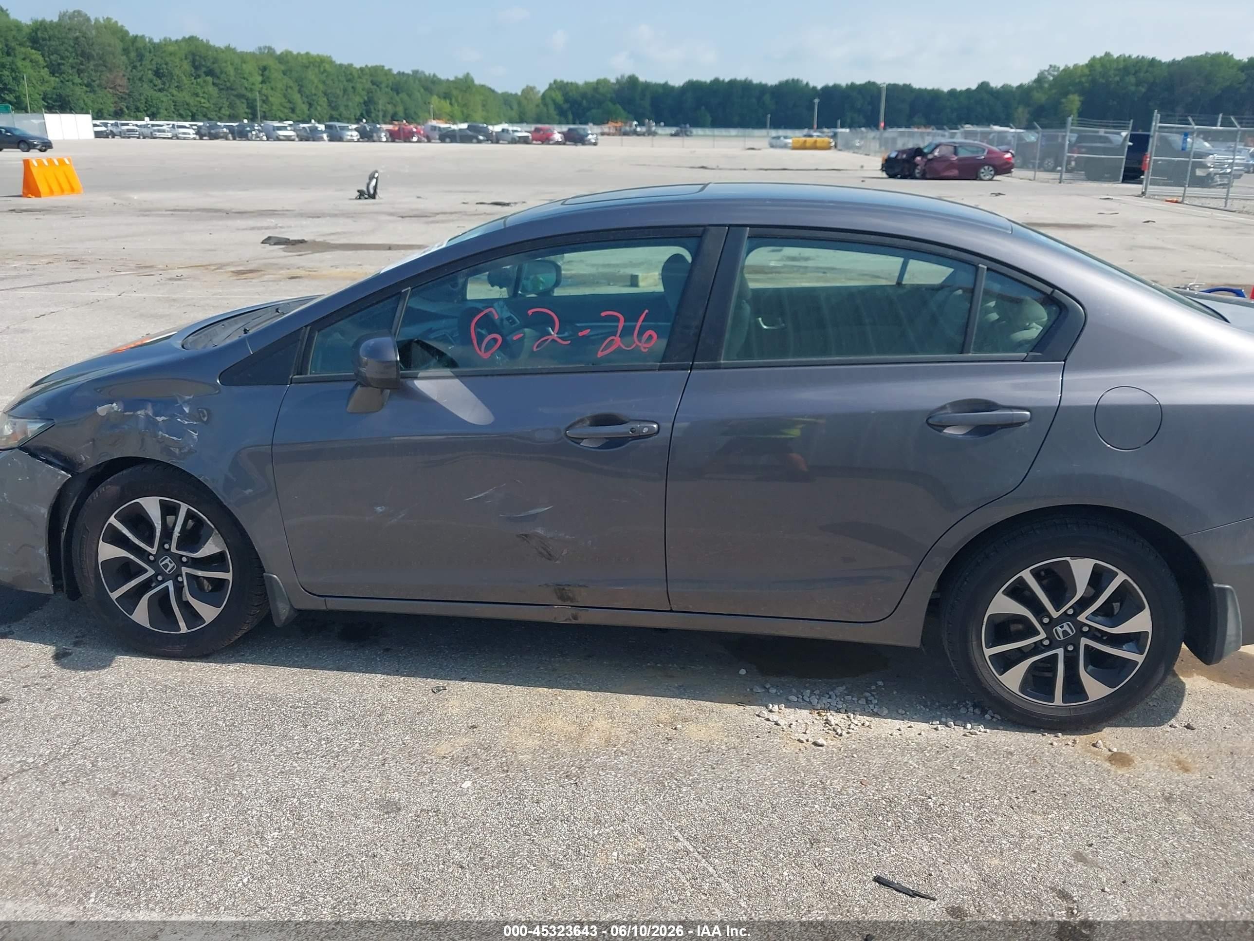 2015 Honda Civic Ex Gray vin: 19XFB2F87FE067045