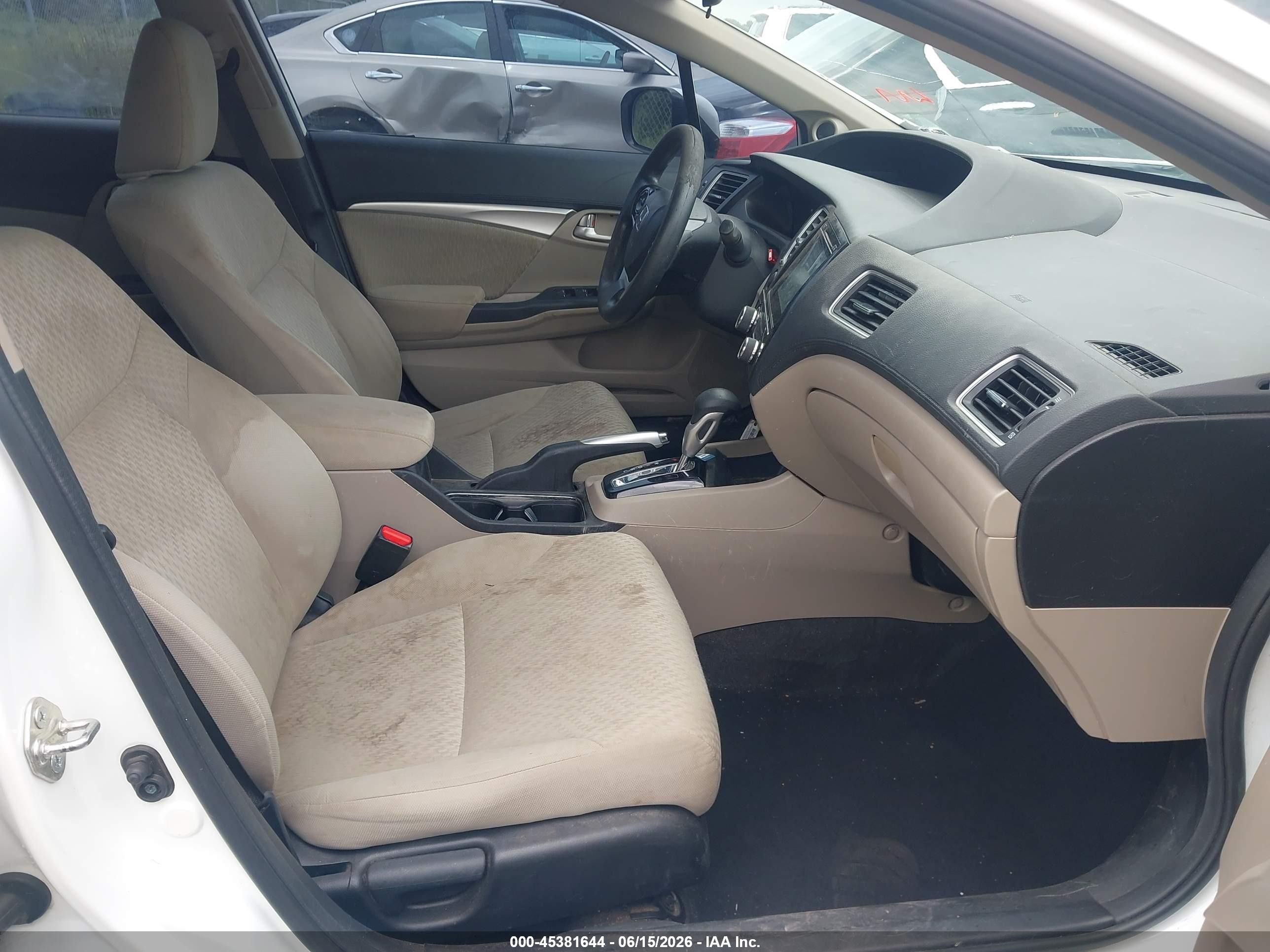 2015 Honda Civic Ex White vin: 19XFB2F87FE081768