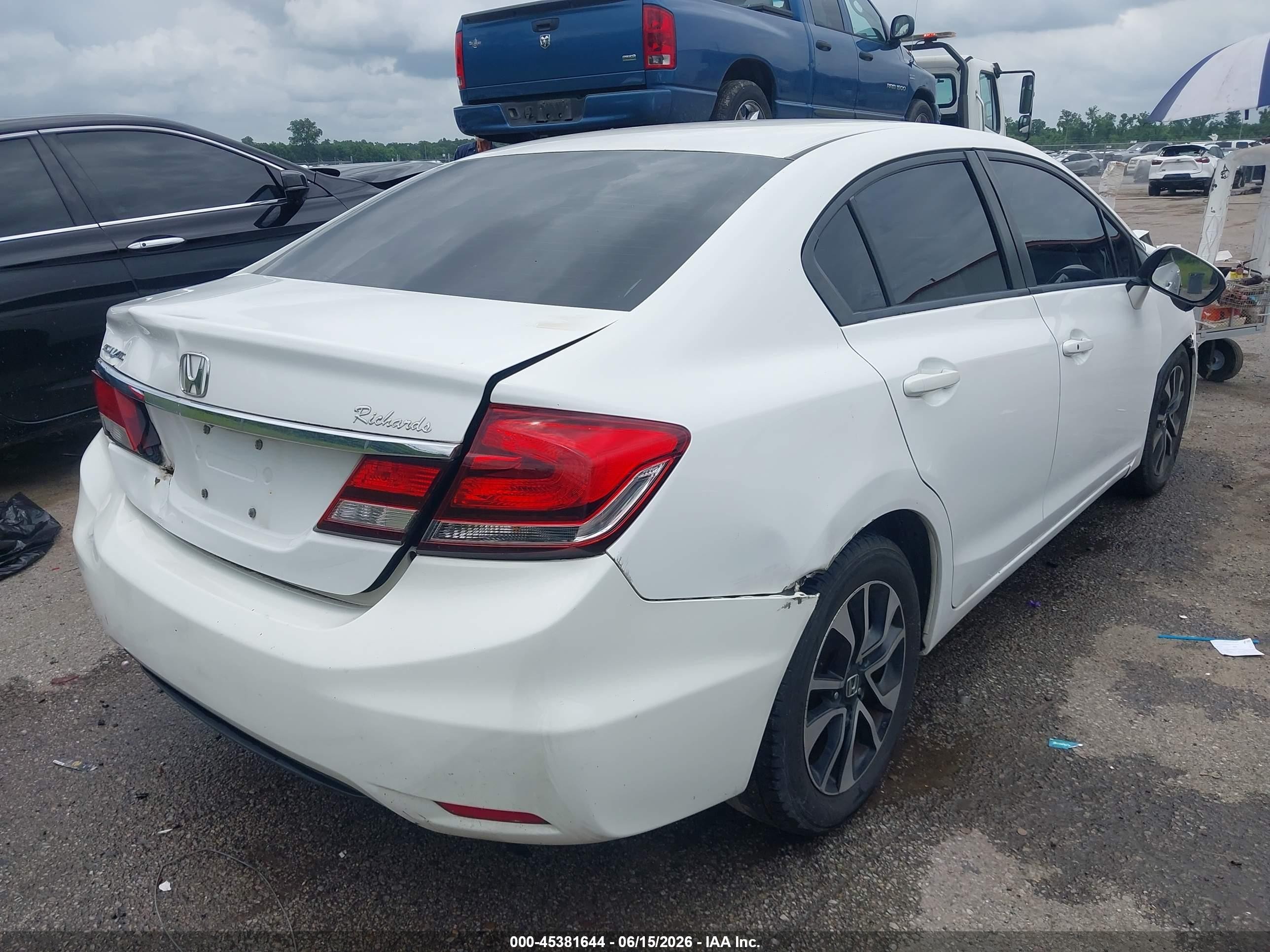 2015 Honda Civic Ex White vin: 19XFB2F87FE081768