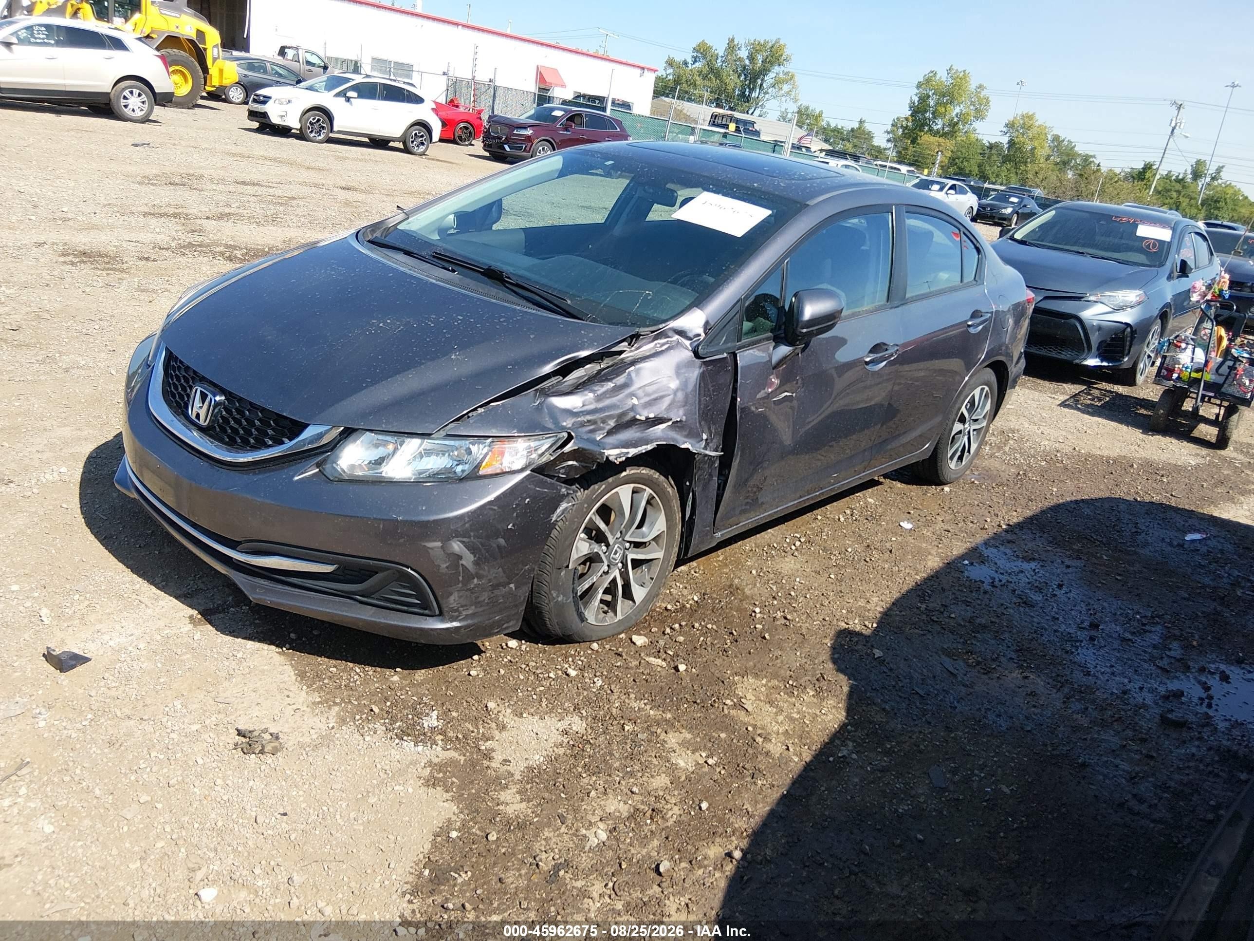 2015 Honda Civic Ex Gray vin: 19XFB2F87FE082760