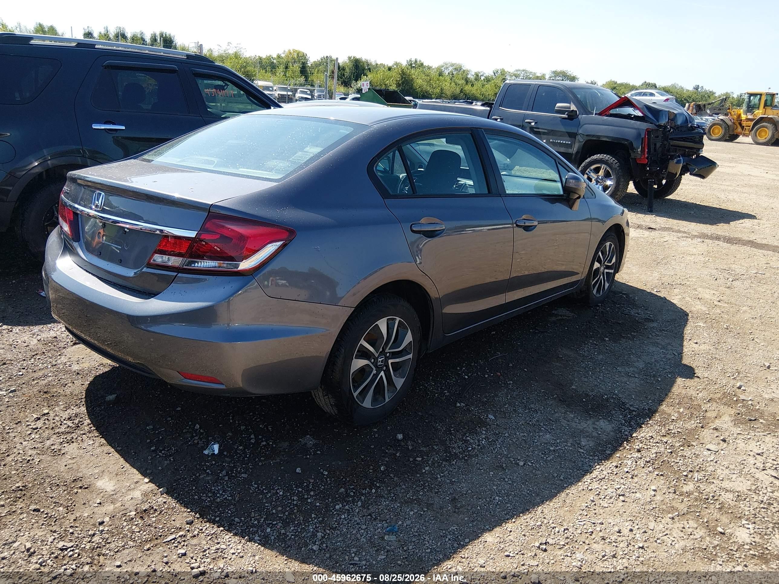 2015 Honda Civic Ex Gray vin: 19XFB2F87FE082760
