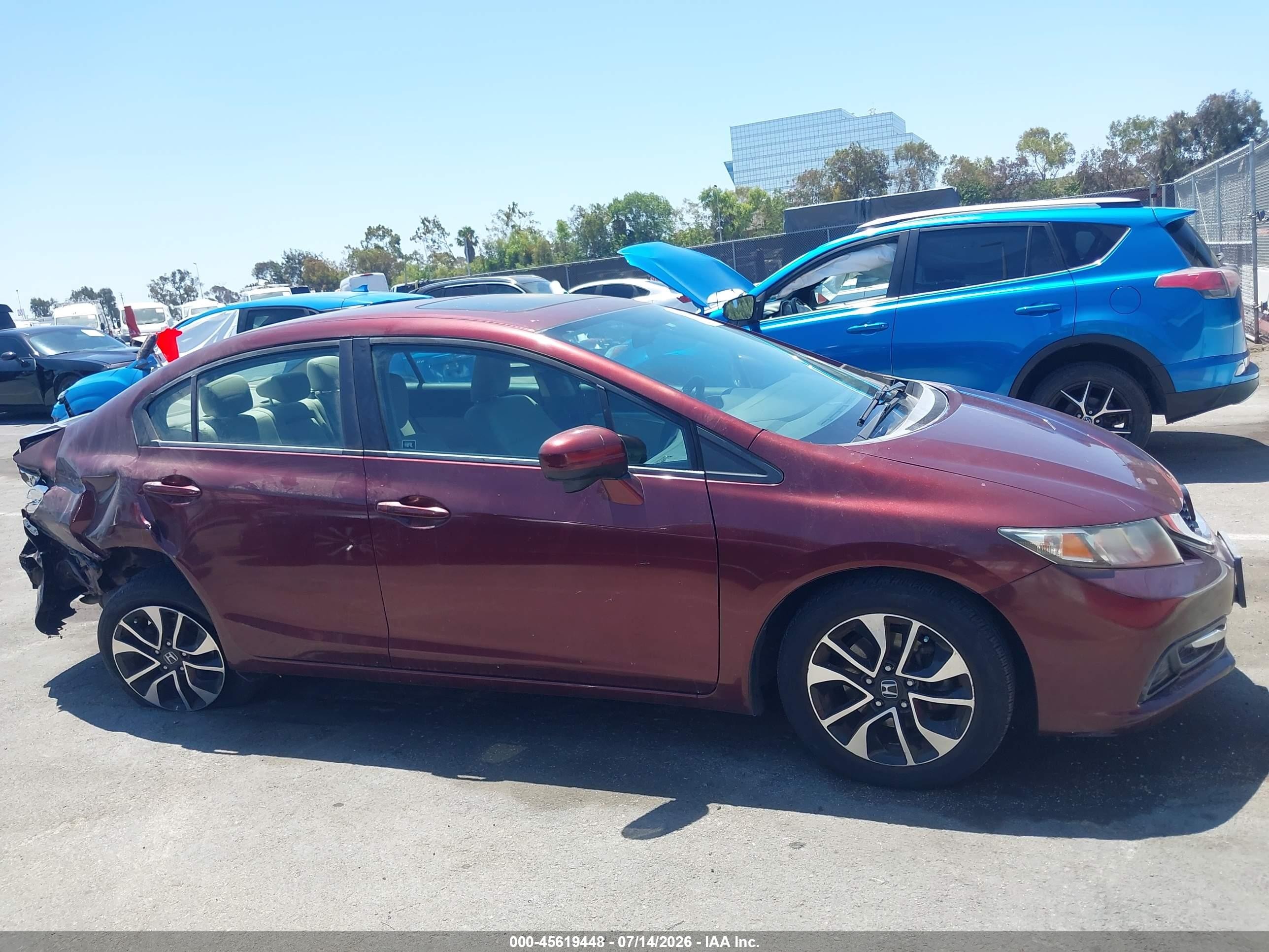 2015 Honda Civic Ex Burgundy vin: 19XFB2F87FE207532