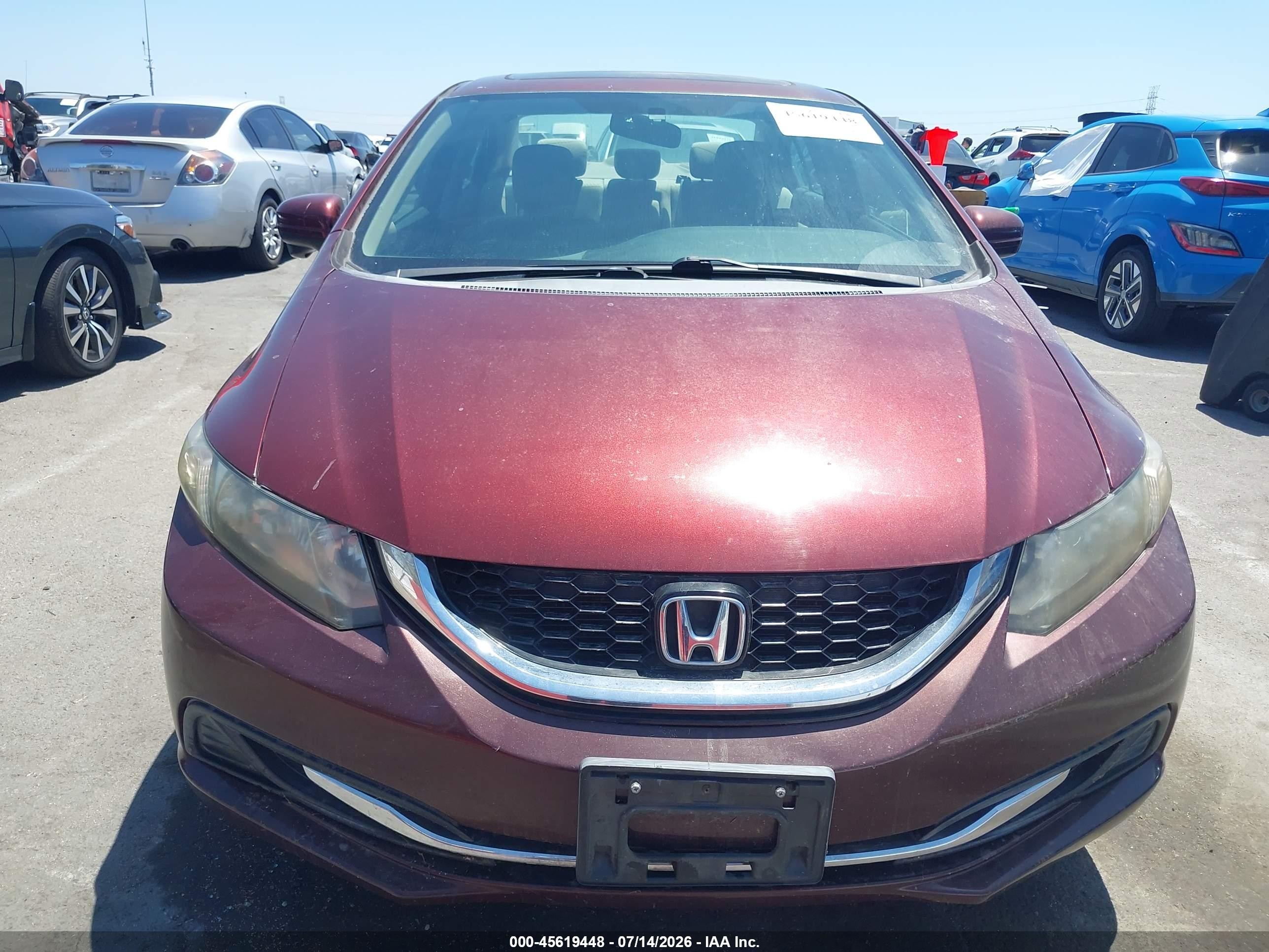 2015 Honda Civic Ex Burgundy vin: 19XFB2F87FE207532