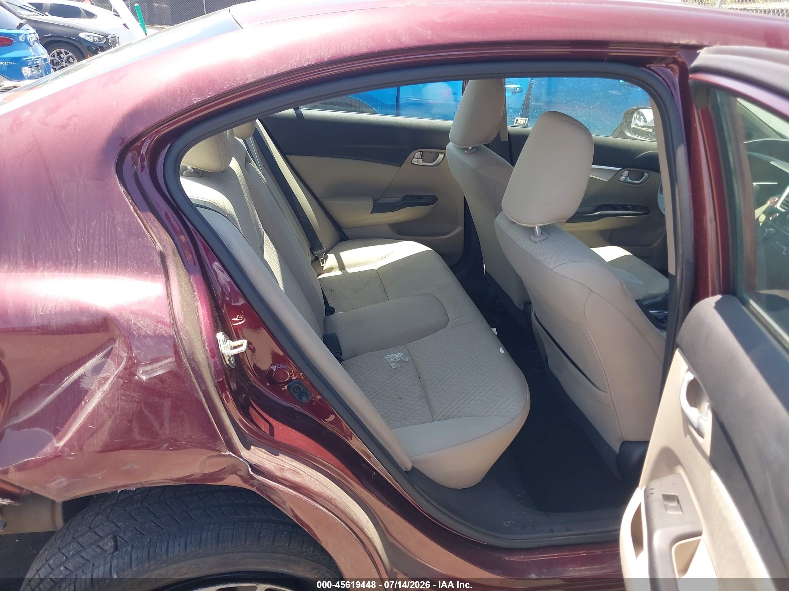 2015 Honda Civic Ex Burgundy vin: 19XFB2F87FE207532