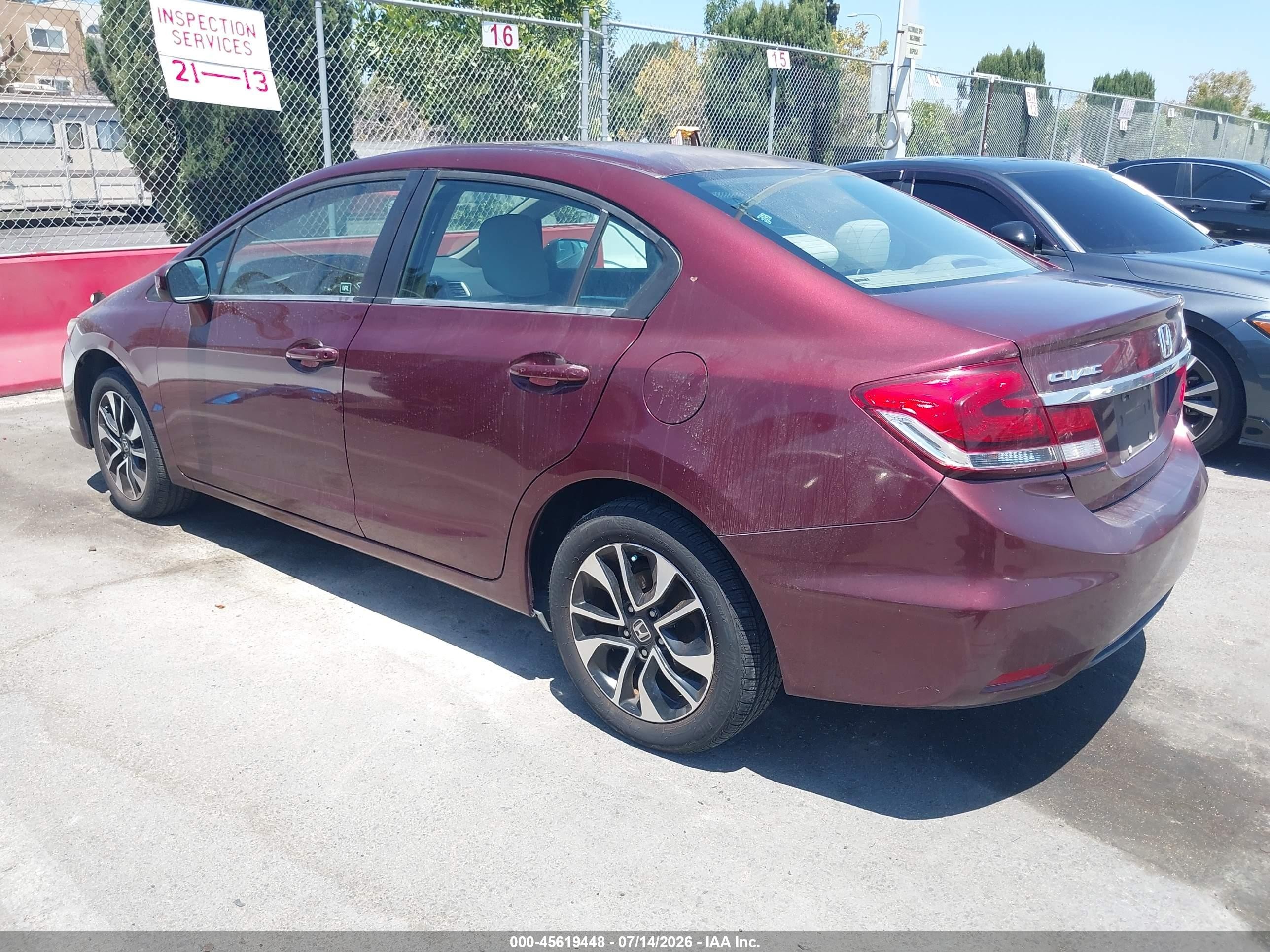 2015 Honda Civic Ex Burgundy vin: 19XFB2F87FE207532