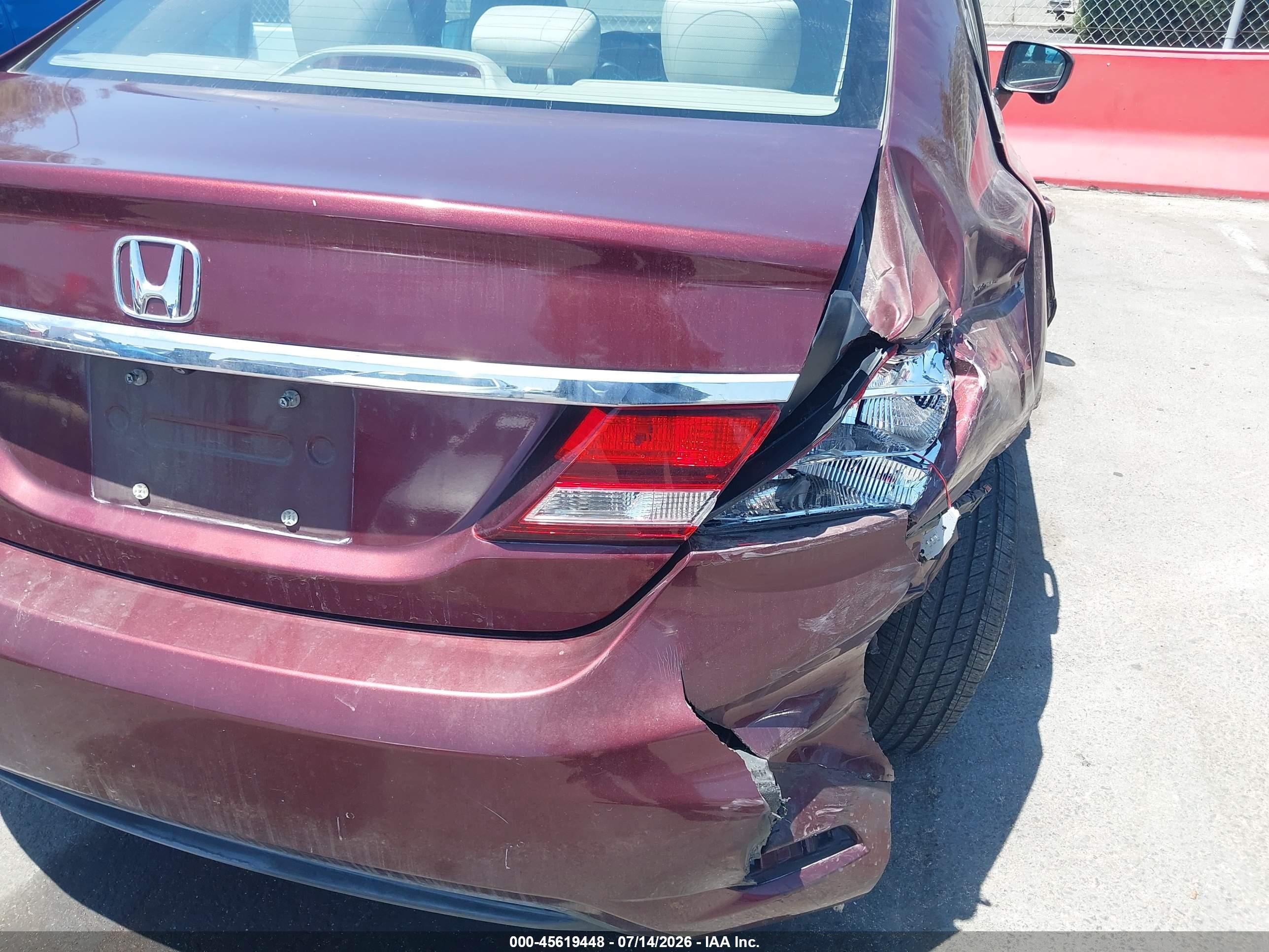 2015 Honda Civic Ex Burgundy vin: 19XFB2F87FE207532