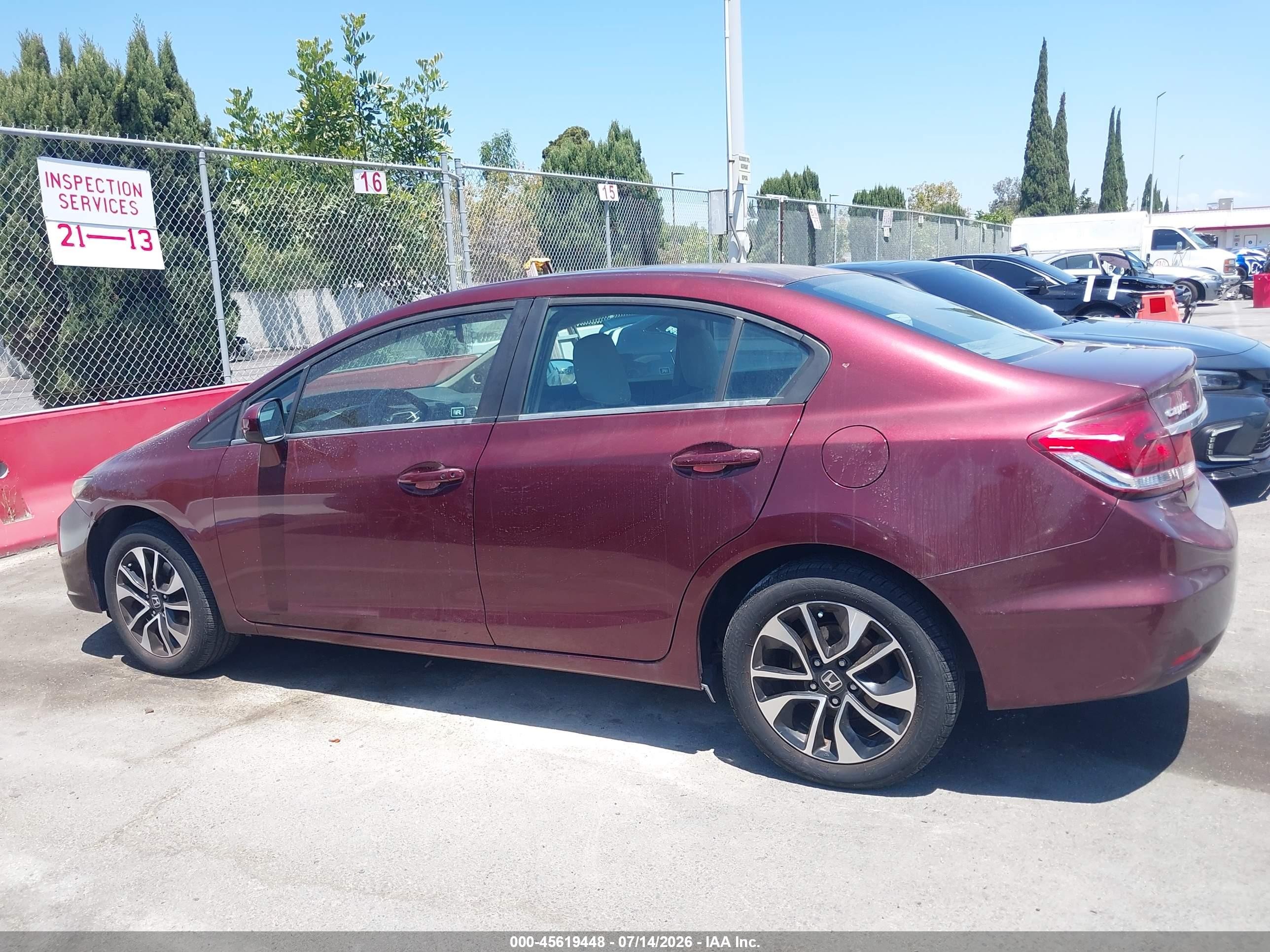 2015 Honda Civic Ex Burgundy vin: 19XFB2F87FE207532