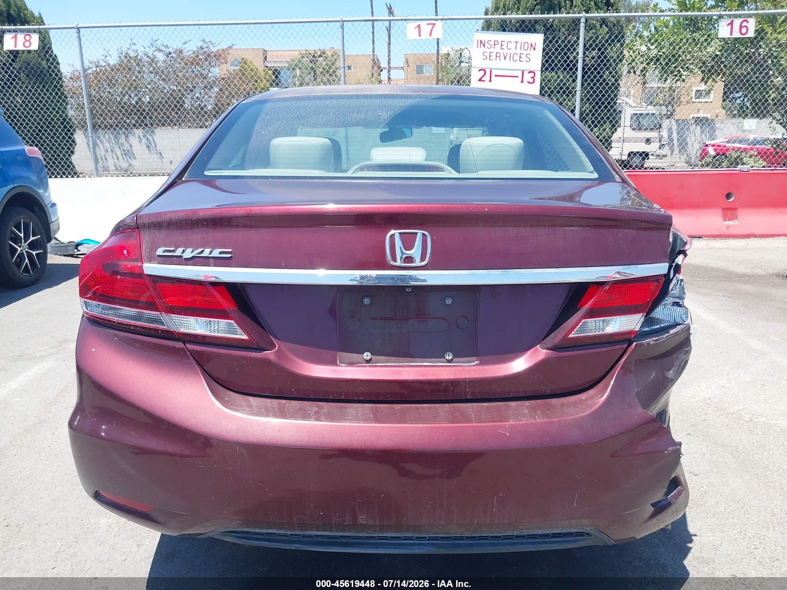 2015 Honda Civic Ex Burgundy vin: 19XFB2F87FE207532