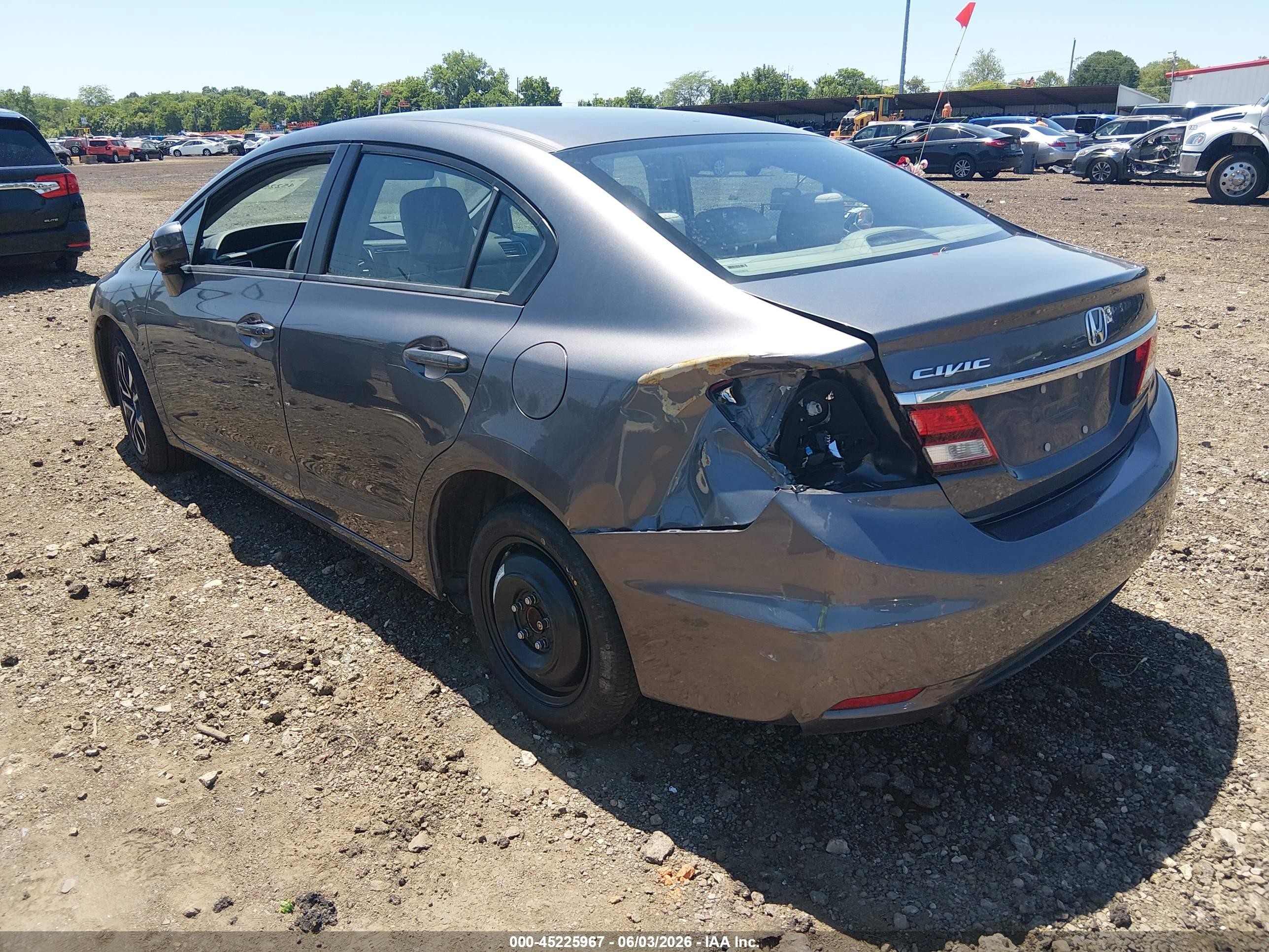2015 Honda Civic Ex Серый vin: 19XFB2F87FE223634