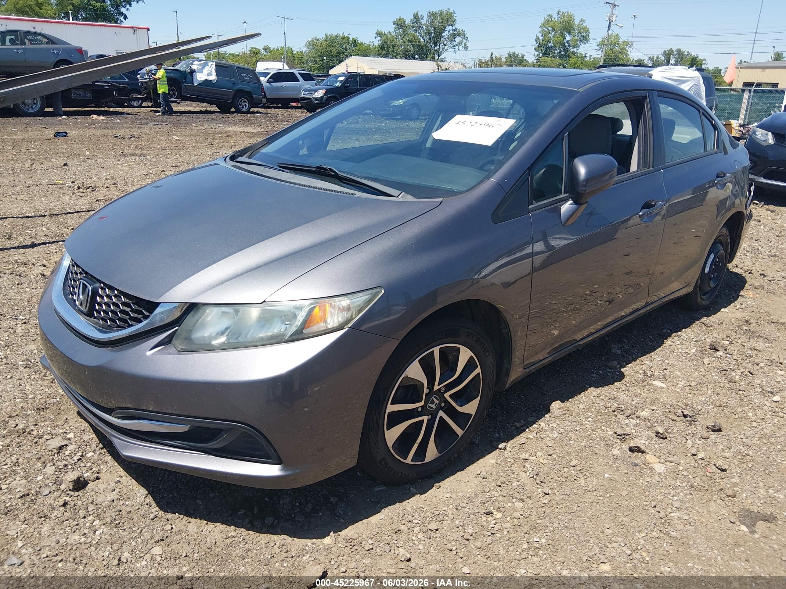 2015 Honda Civic Ex Серый vin: 19XFB2F87FE223634