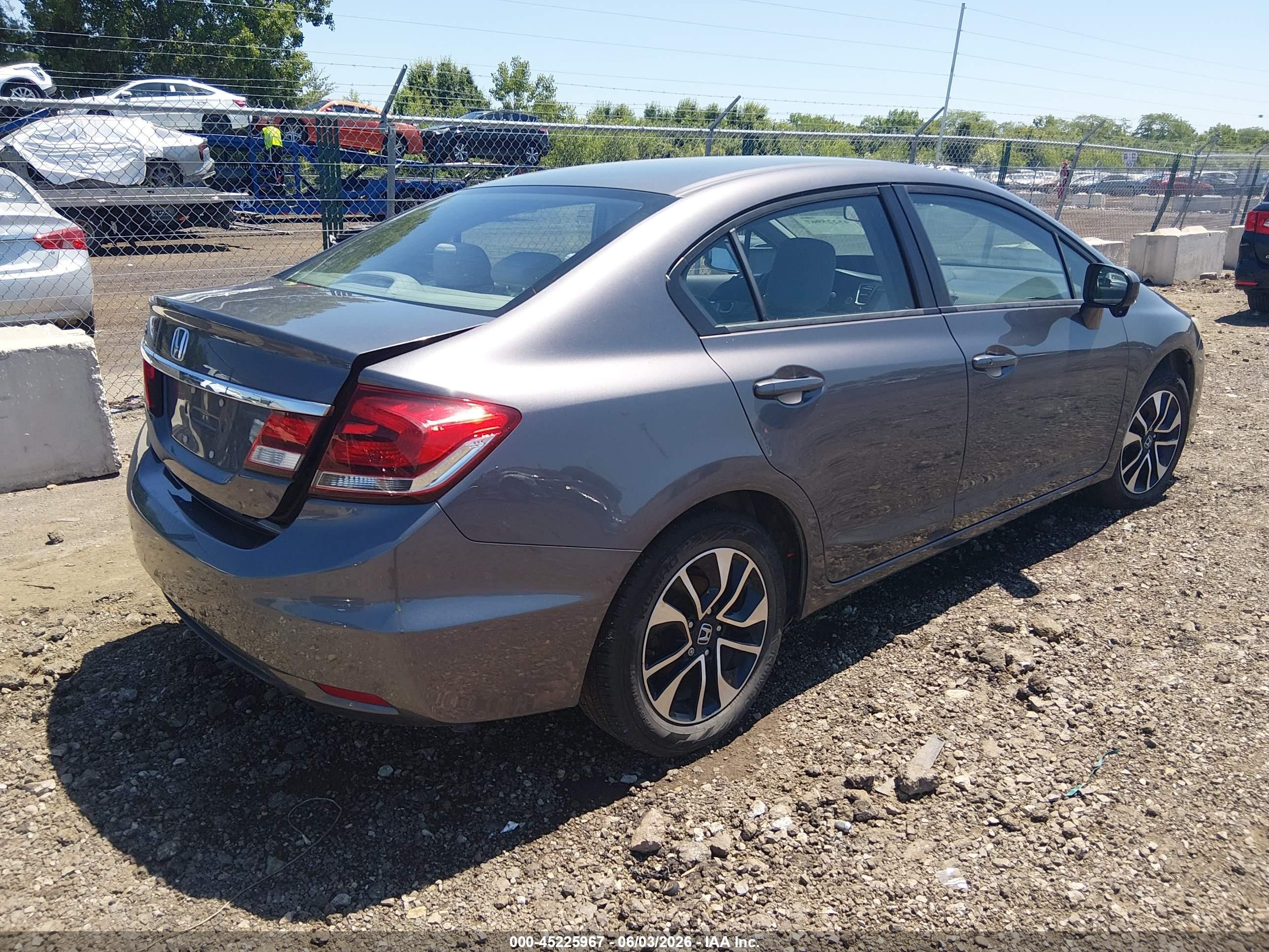 2015 Honda Civic Ex Серый vin: 19XFB2F87FE223634