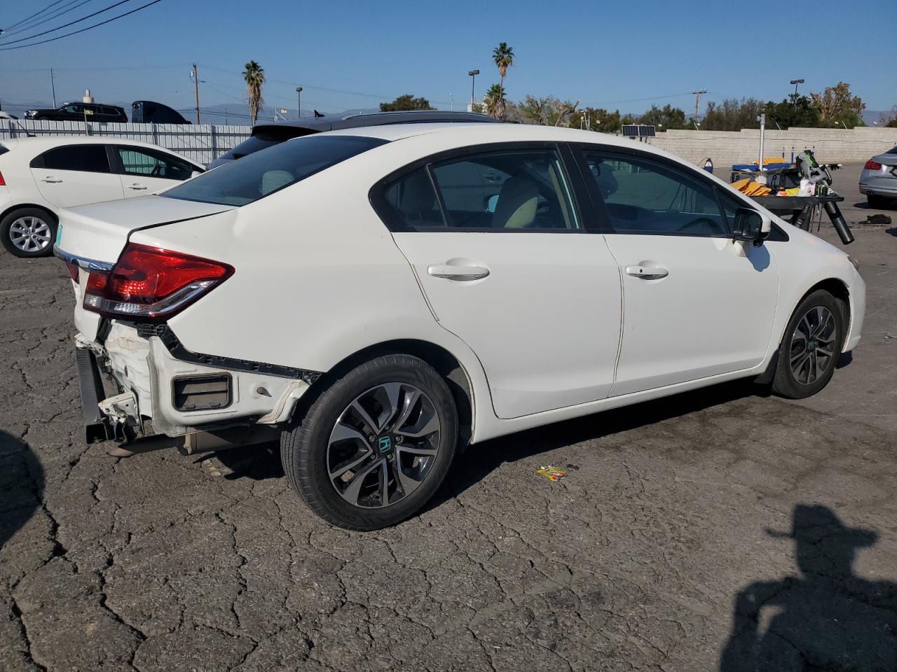2015 Honda Civic Ex White vin: 19XFB2F87FE241566