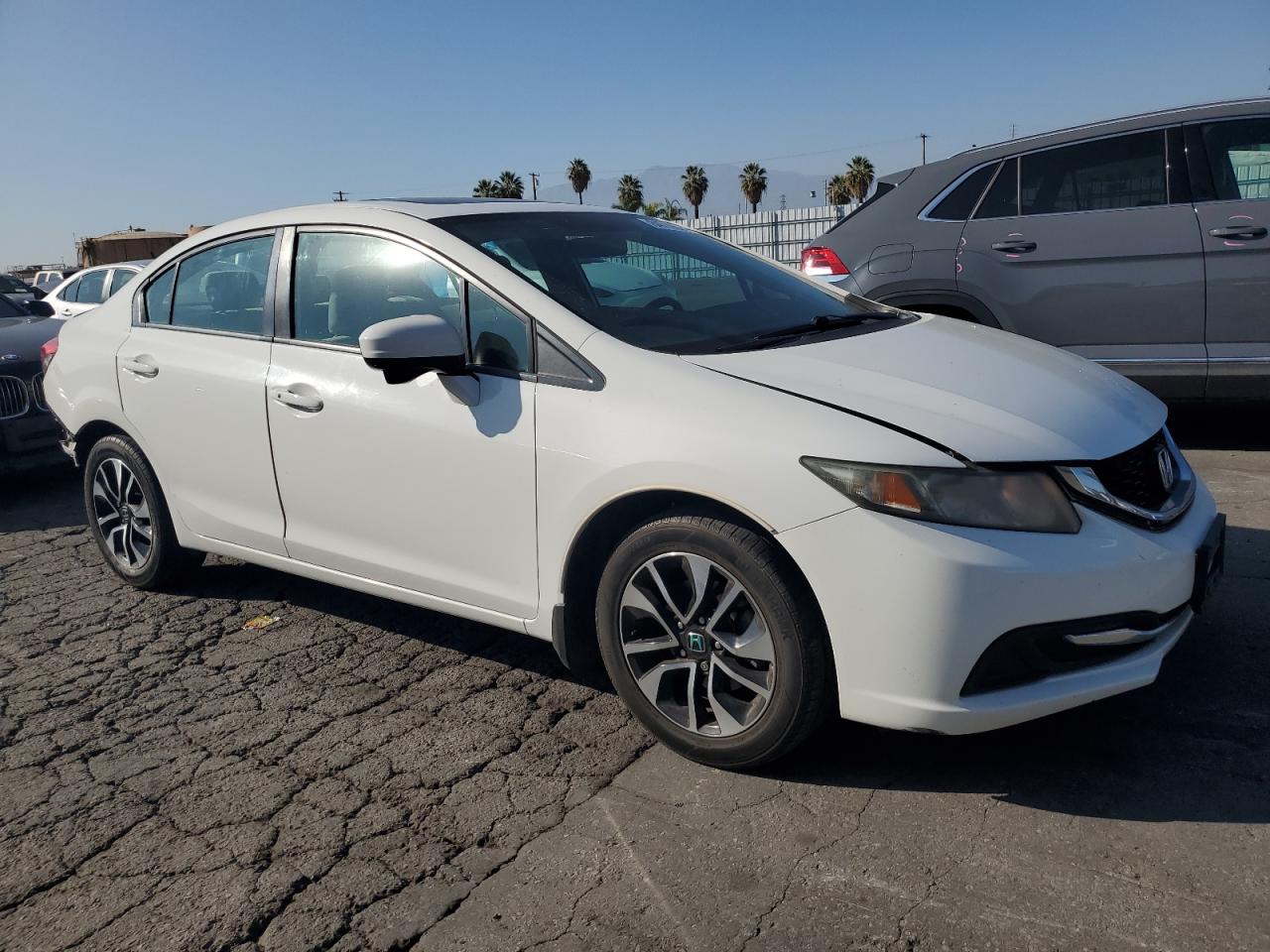 2015 Honda Civic Ex White vin: 19XFB2F87FE241566