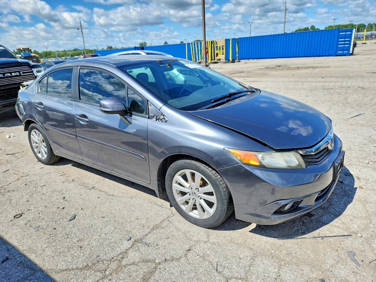 2012 Honda Civic Ex Gray vin: 19XFB2F88CE004001