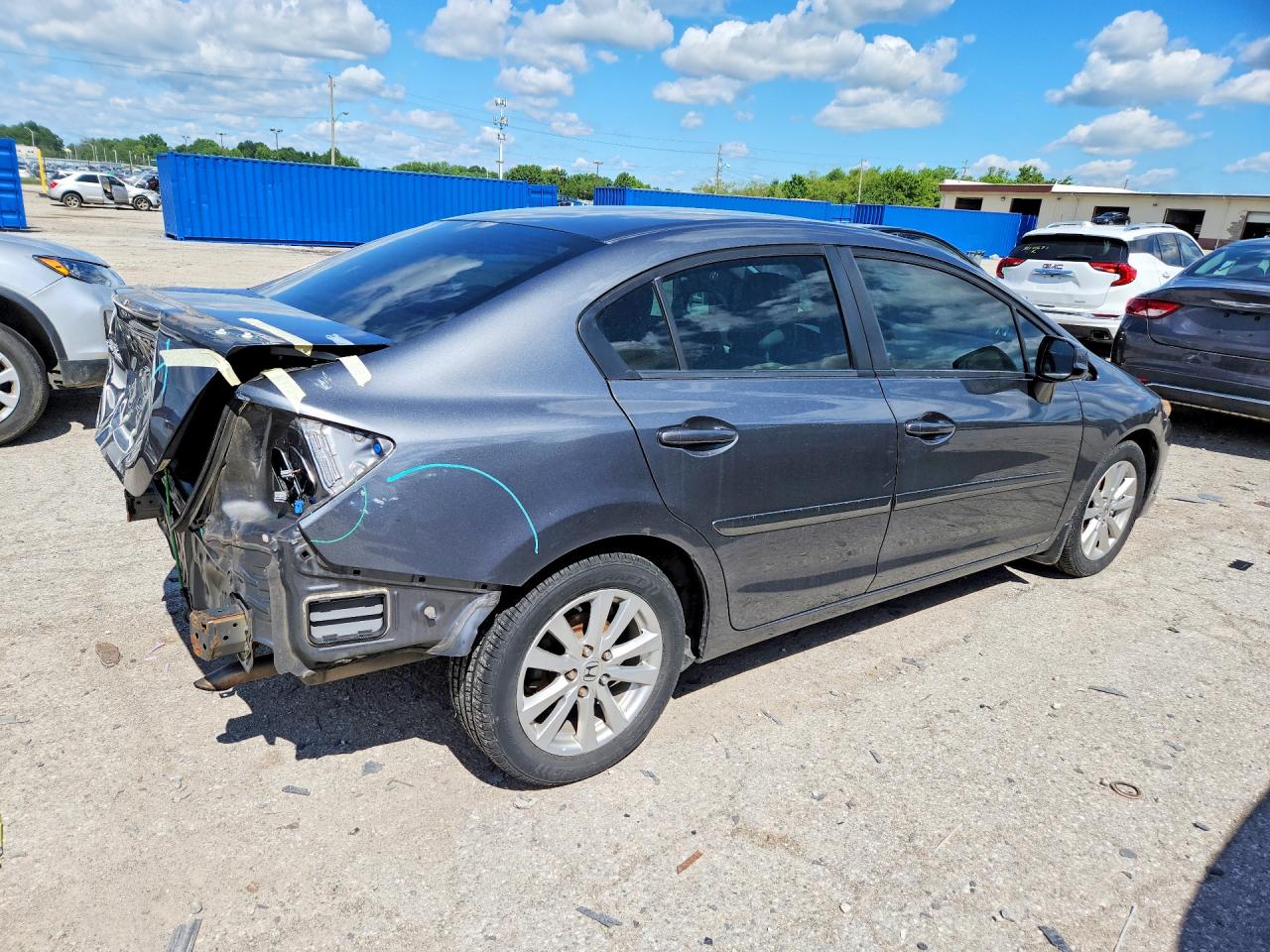 2012 Honda Civic Ex Gray vin: 19XFB2F88CE004001