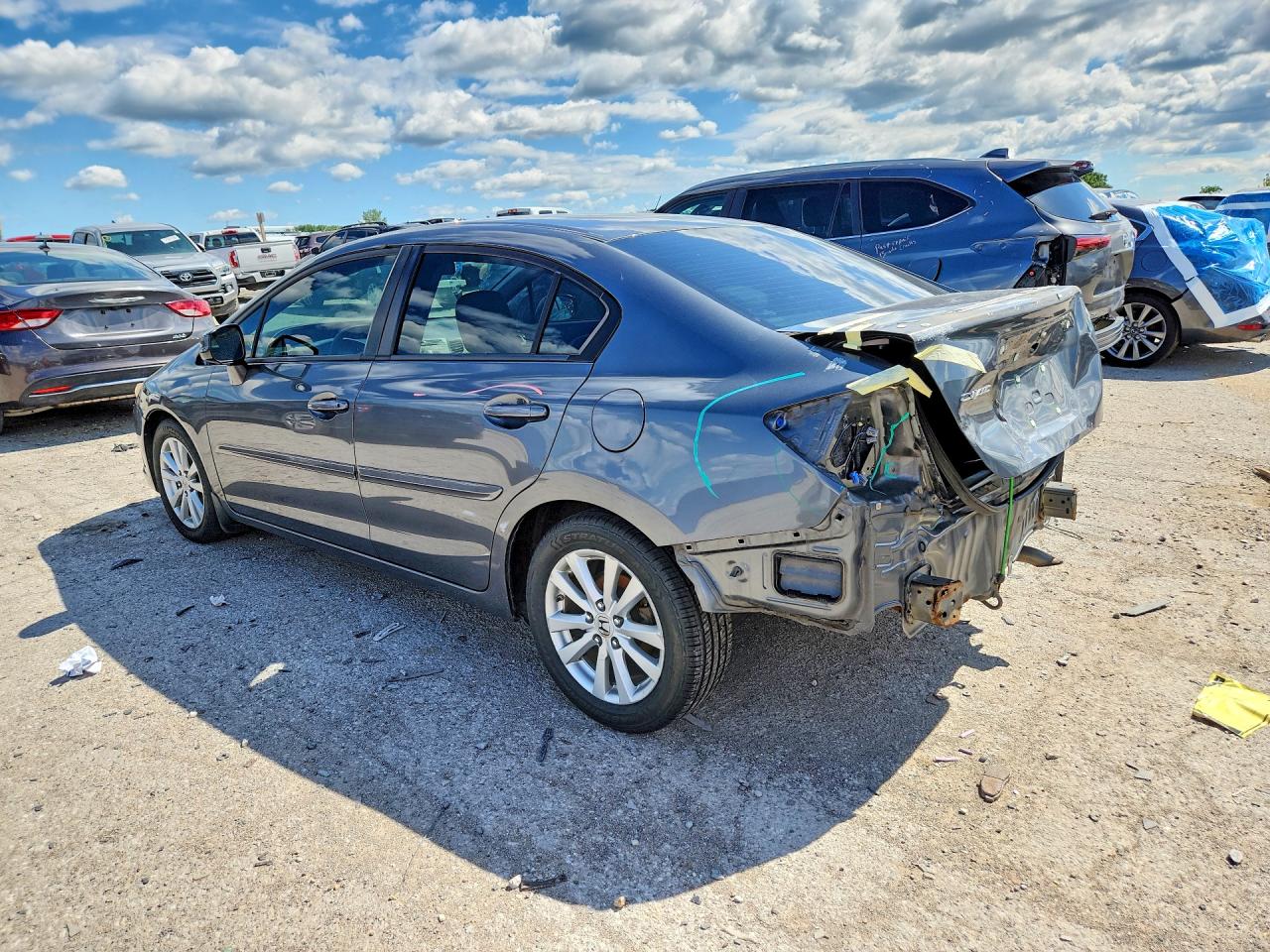 2012 Honda Civic Ex Gray vin: 19XFB2F88CE004001