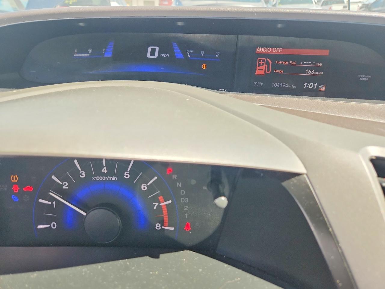 2012 Honda Civic Ex Gray vin: 19XFB2F88CE004001