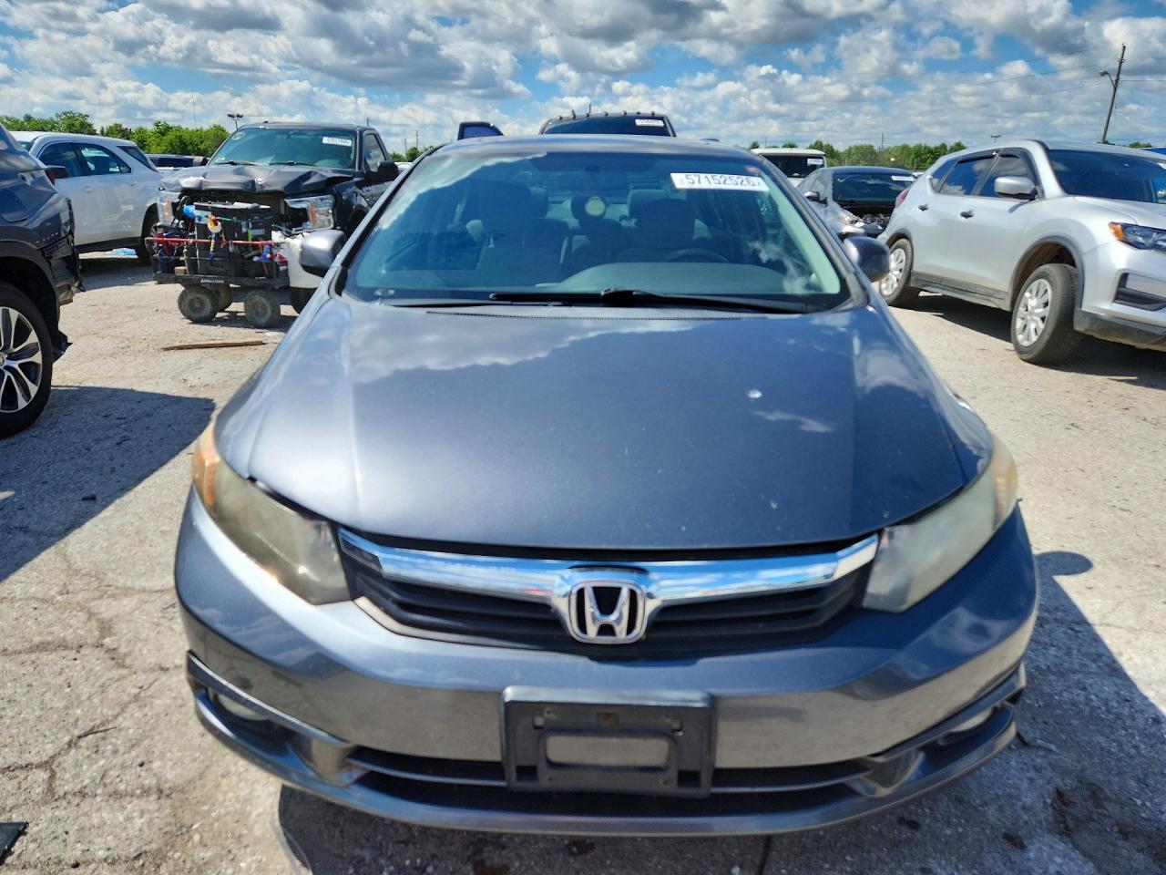 2012 Honda Civic Ex Gray vin: 19XFB2F88CE004001