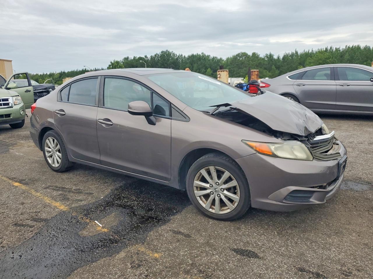 2012 Honda Civic Ex Brown vin: 19XFB2F88CE004922