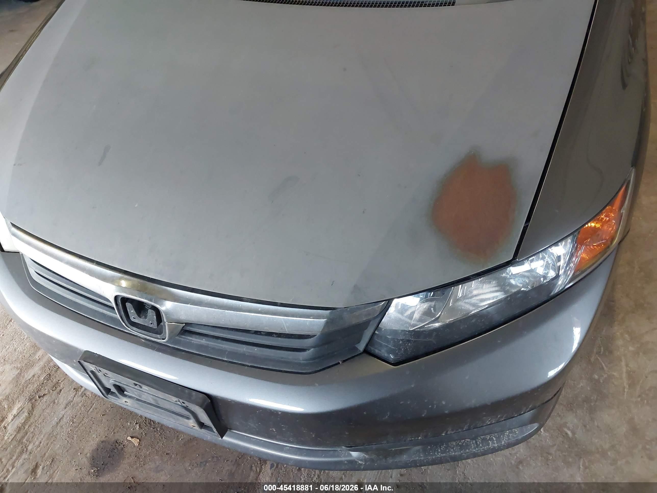 2012 Honda Civic Ex Gray vin: 19XFB2F88CE010431