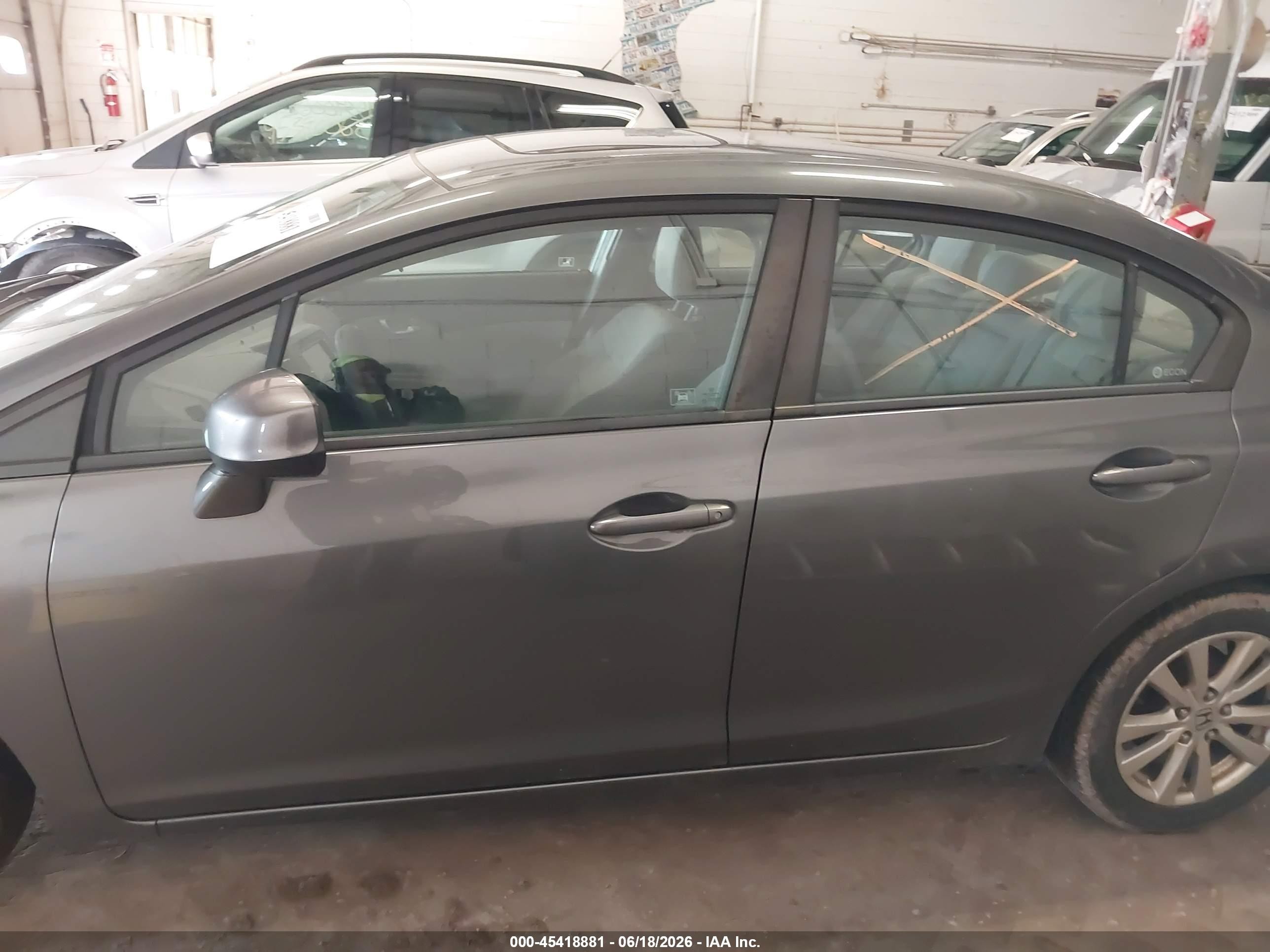 2012 Honda Civic Ex Gray vin: 19XFB2F88CE010431