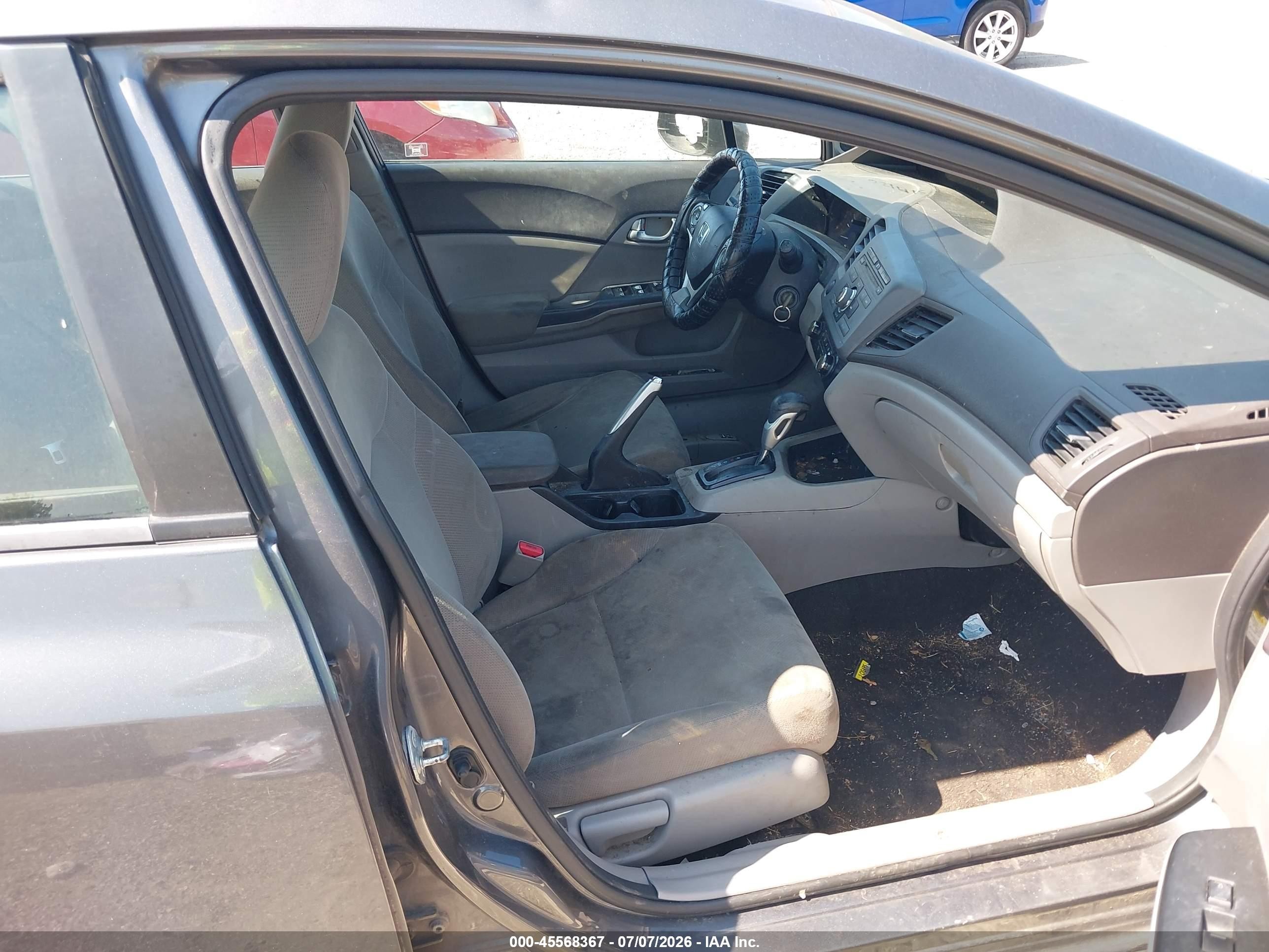 2012 Honda Civic Ex Gray vin: 19XFB2F88CE019338