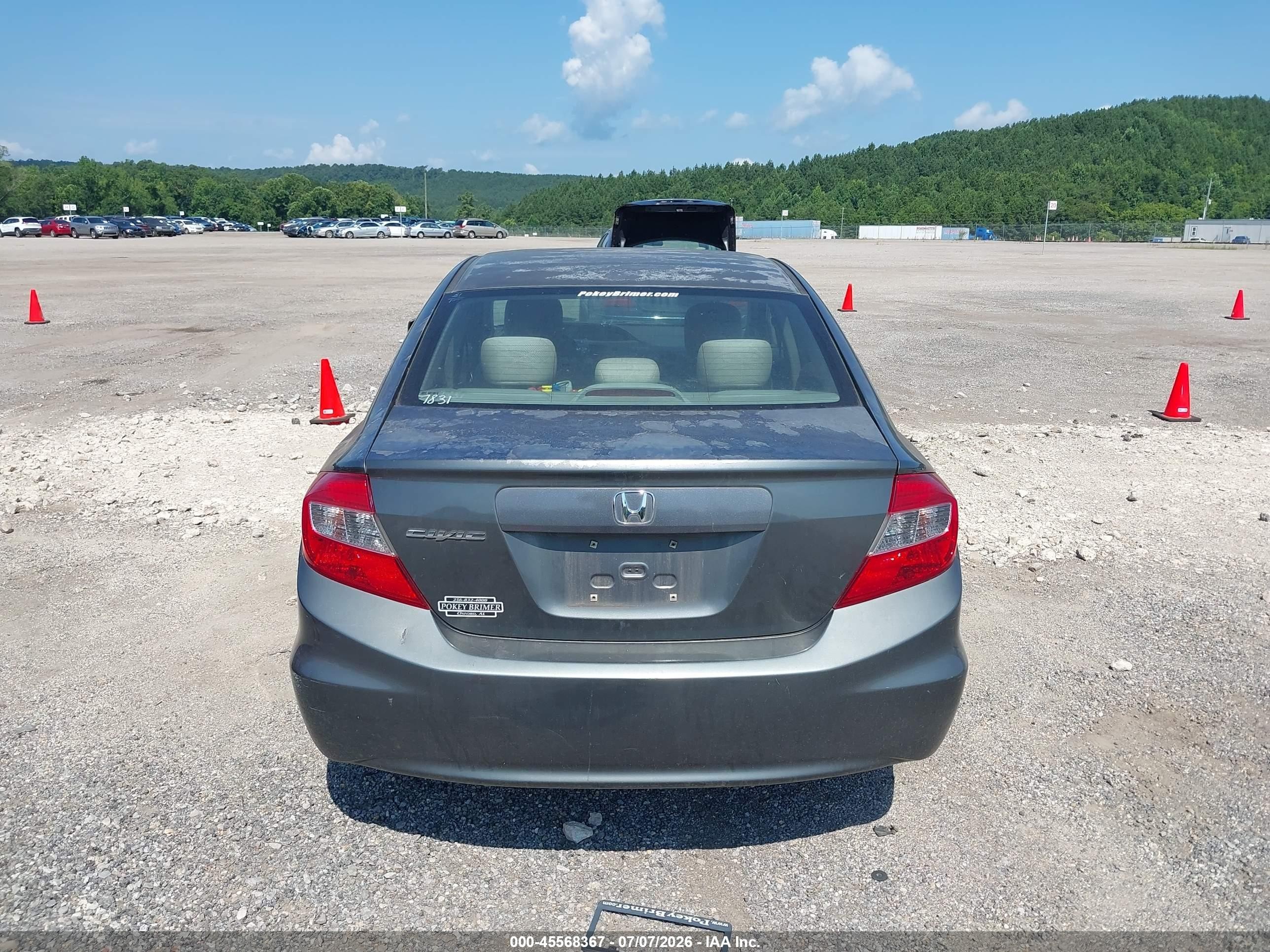2012 Honda Civic Ex Gray vin: 19XFB2F88CE019338