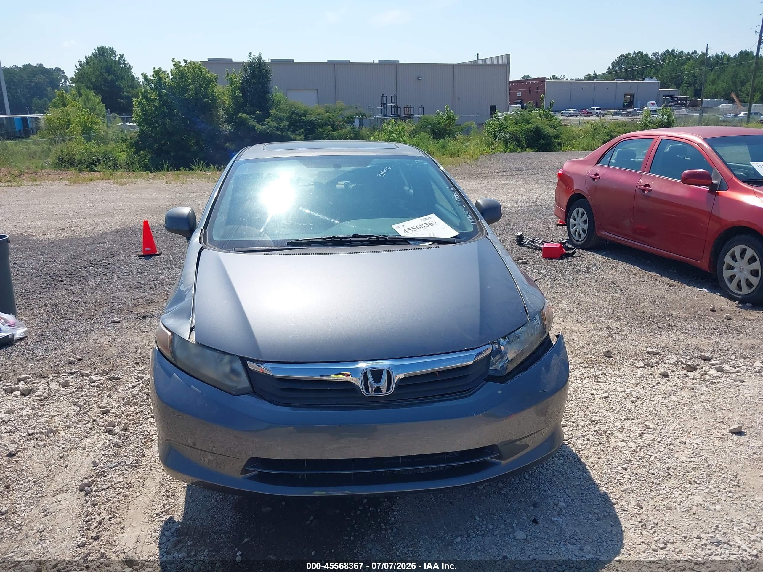 2012 Honda Civic Ex Gray vin: 19XFB2F88CE019338