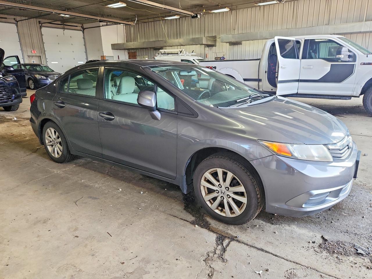 2012 Honda Civic Ex Gray vin: 19XFB2F88CE019890