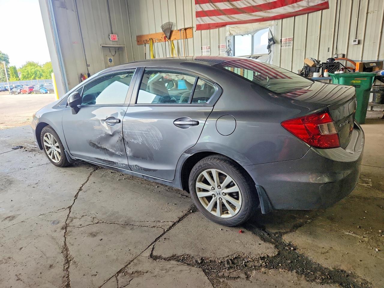 2012 Honda Civic Ex Gray vin: 19XFB2F88CE019890