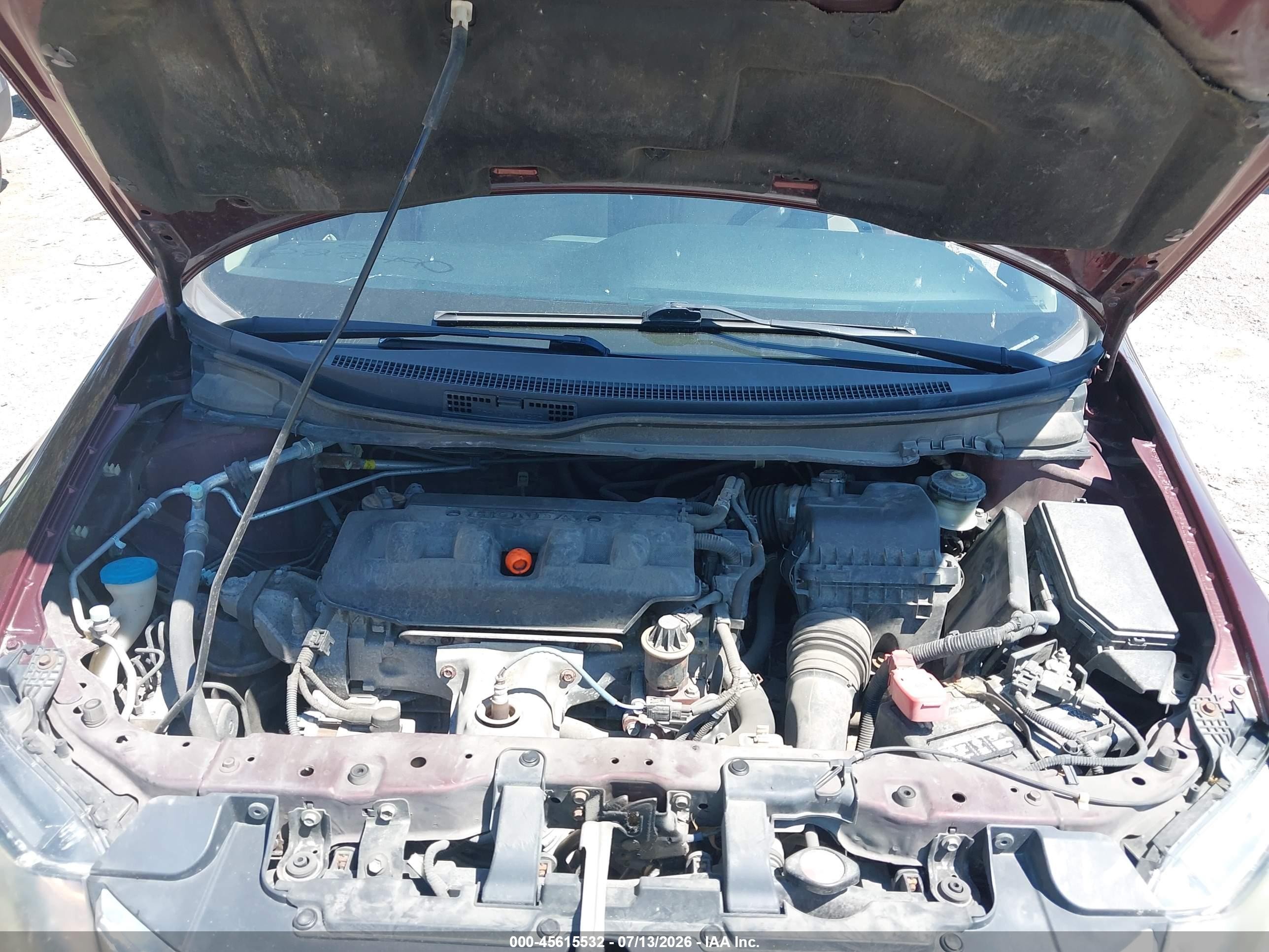 2012 Honda Civic Ex Red vin: 19XFB2F88CE022790