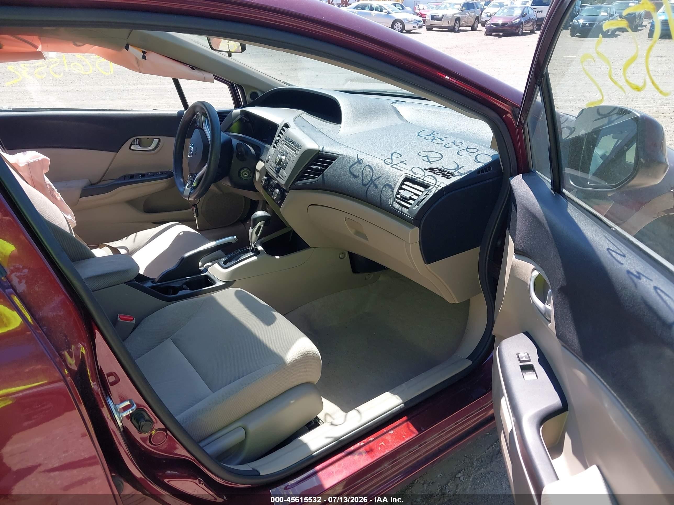 2012 Honda Civic Ex Red vin: 19XFB2F88CE022790